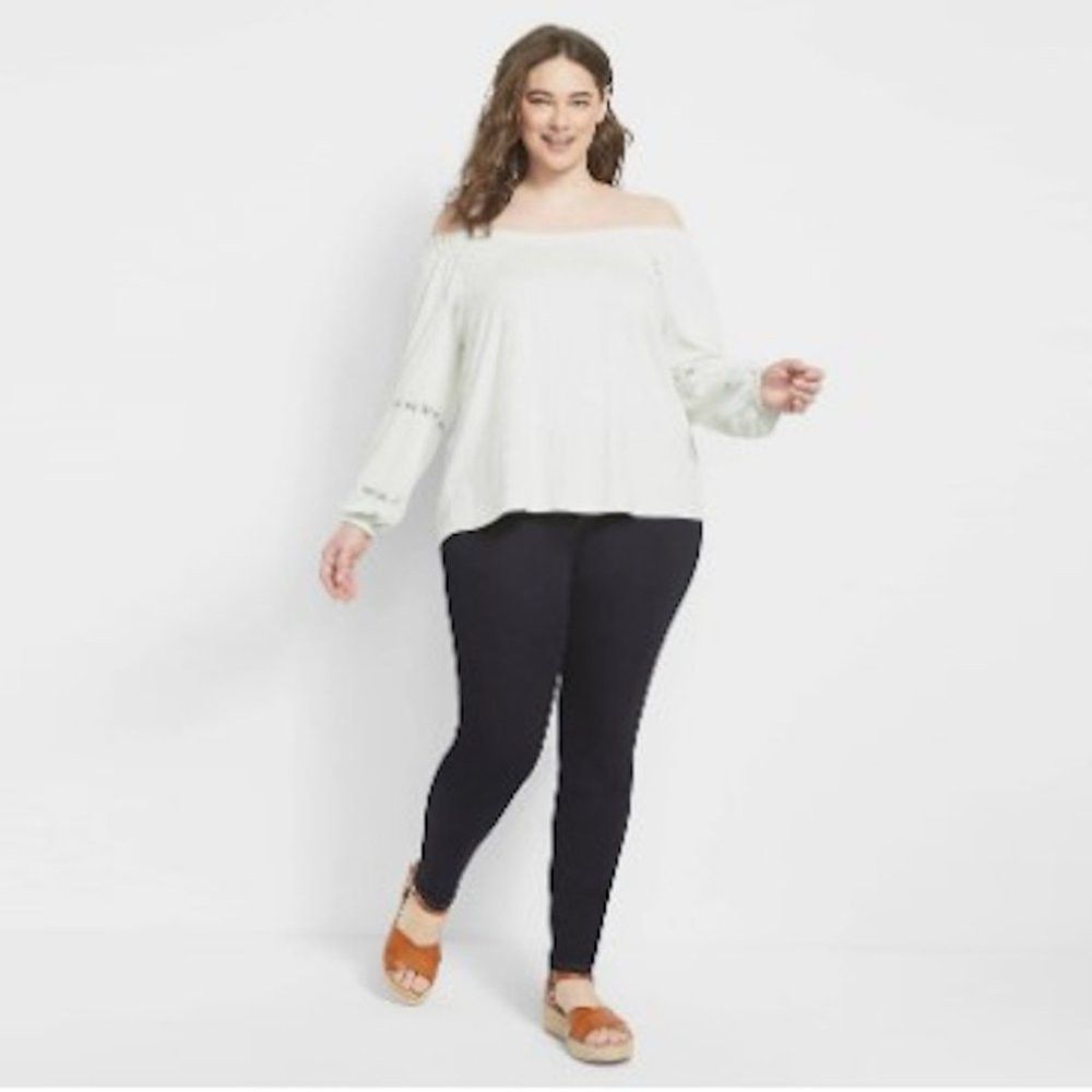 Other NWT New Lane Bryant Light Green Peasant Blouse Size 22/24 Size 4XL / US 24-26 - 2 Thumbnail