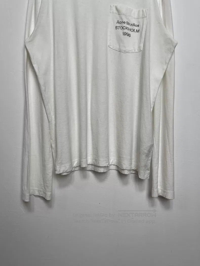 Acne Studios Acne Studios Water-Washed Pocket Printed Logo Long Sleeve Size XS / US 0-2 / IT 36-38 - 4 Thumbnail