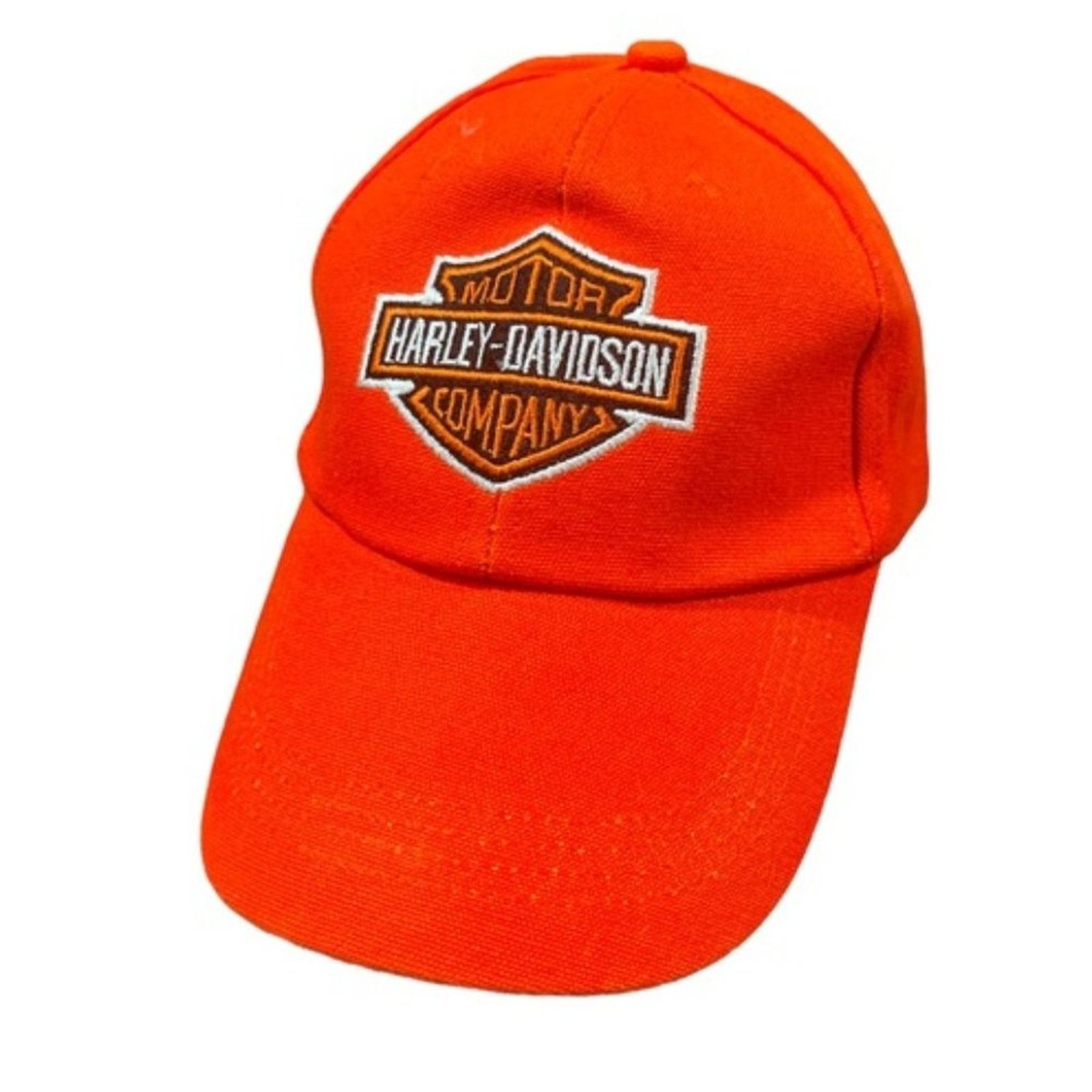 Harley Davidson HARLEY DAVIDSON Orange Logo Baseball Cap Hat - Adjustable Size ONE SIZE - 1 Thumbnail