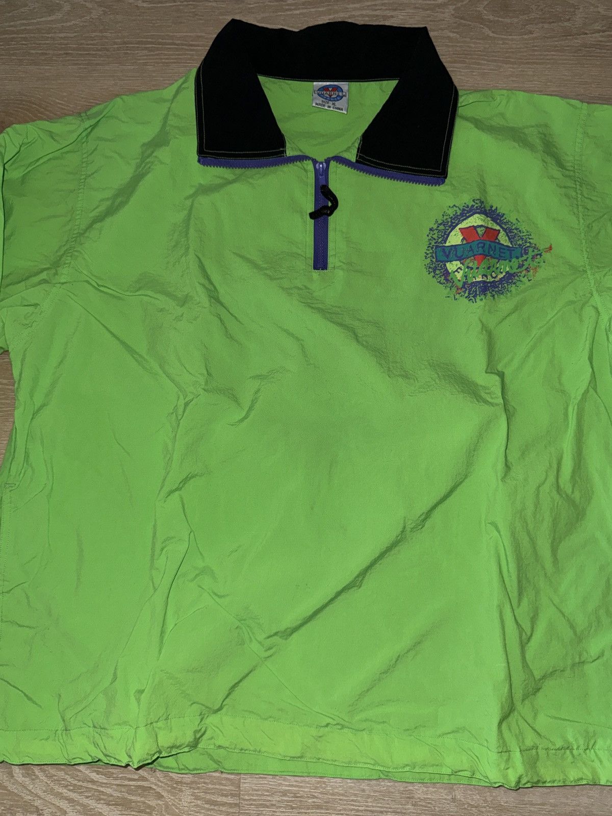 Vuarnet Vintage 90’s Vuarnet France Bright Green Windbreaker Jacket Size US XL / EU 56 / 4 - 3 Thumbnail