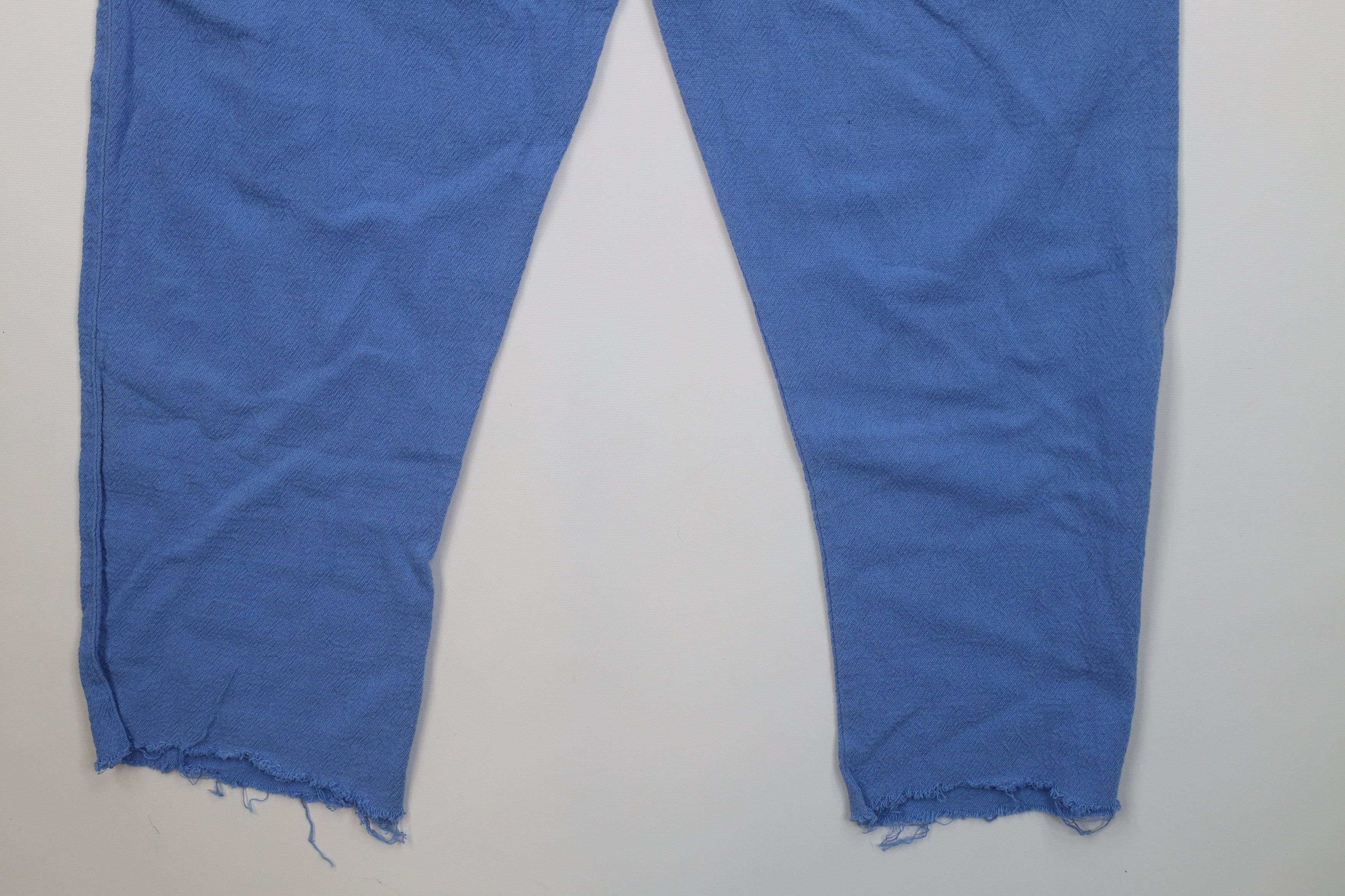 Vintage Vintage 90s Streetwear Gauzy Cotton Wide Leg Pants Blue USA Size 30" / US 8 / IT 44 - 12 Thumbnail