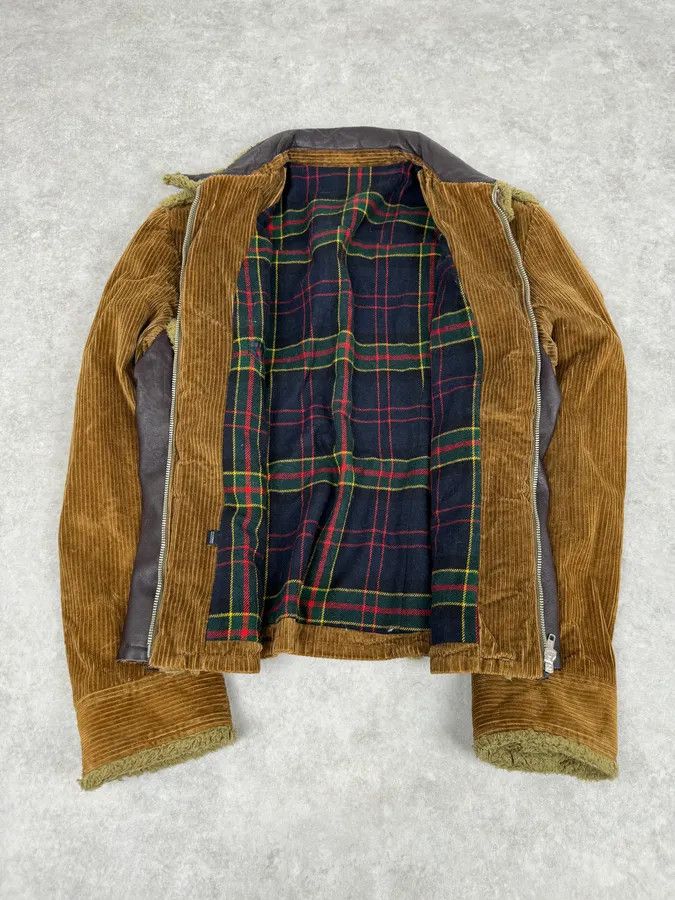 Dolce & Gabbana AW2005 Dolce & Gabbana Beige Velvet & Brown Shearling Leather Hybrid Jacket Size US M / EU 48-50 / 2 - 8 Thumbnail