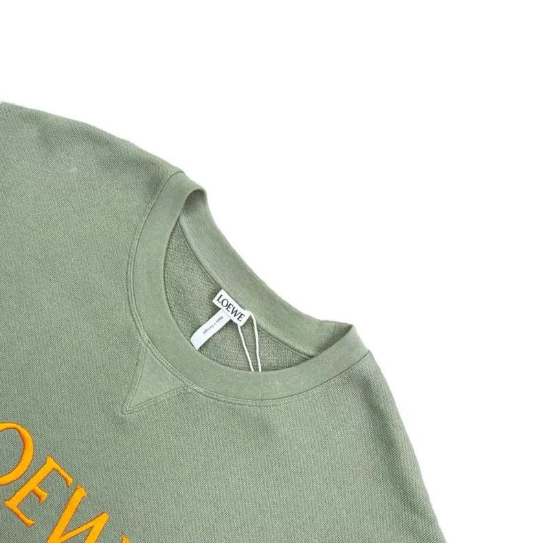 Loewe LOEWE Gray and green chest orange embroidered logo round n Size L / US 10 / IT 46 - 3 Thumbnail