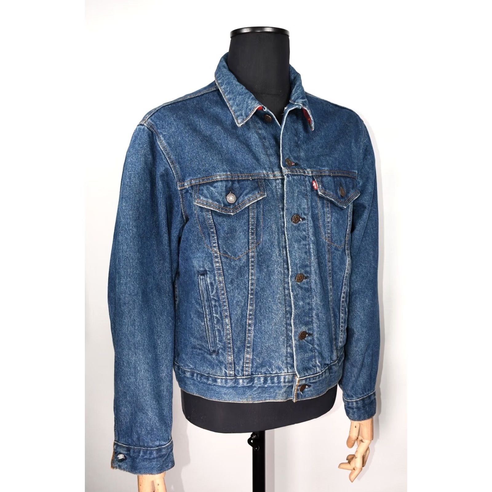 Levi's VINTAGE Levi's Trucker Jacket 70411 0816 Size 46 Denim Blue 80s Lined Leather? (Note: No new words) Size US S / EU 44-46 / 1 - 3 Thumbnail