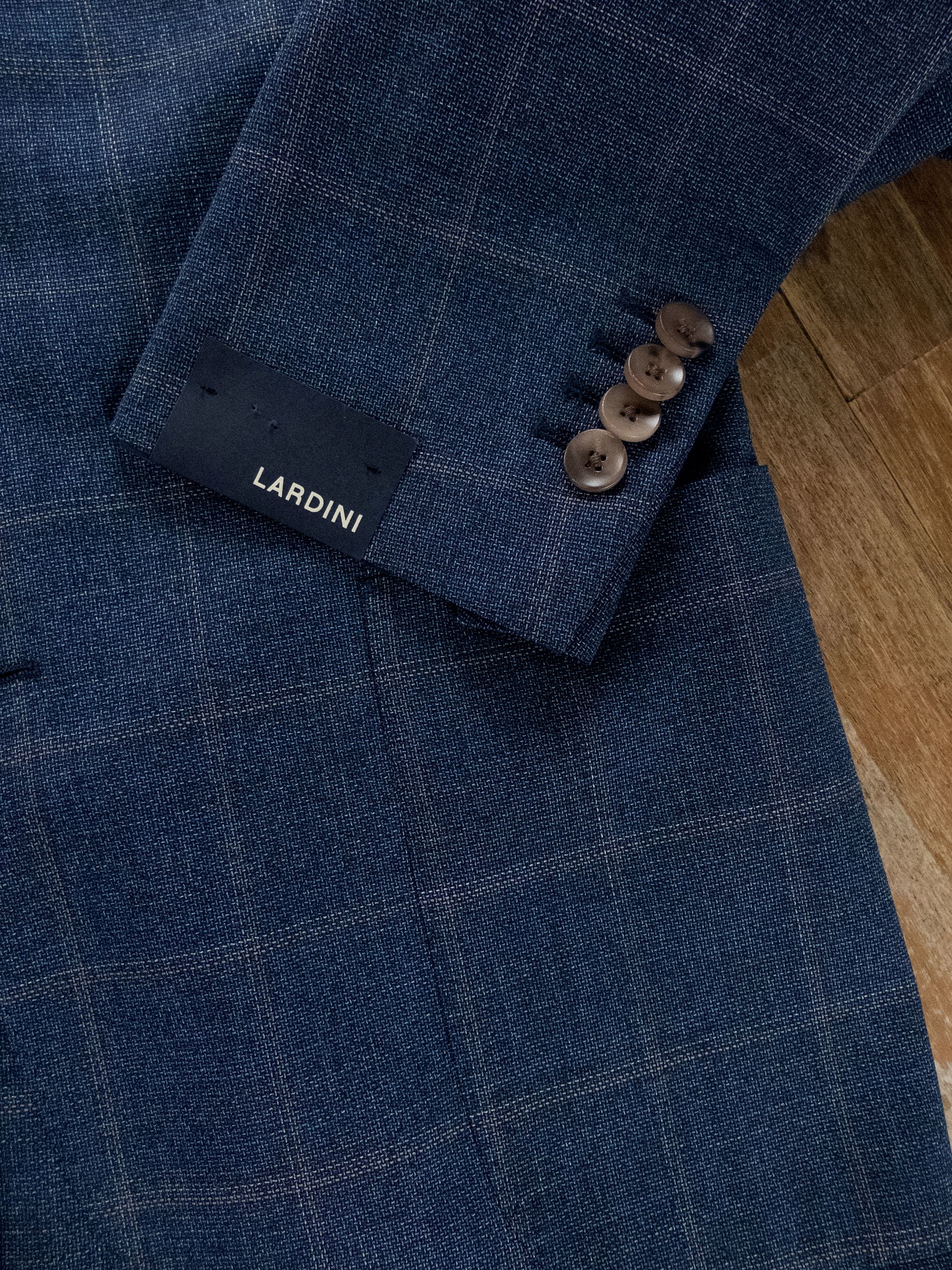 Lardini LARDINI 7 Drop blue plaid wool sportcoat 38 48 Size 38R - 5 Thumbnail