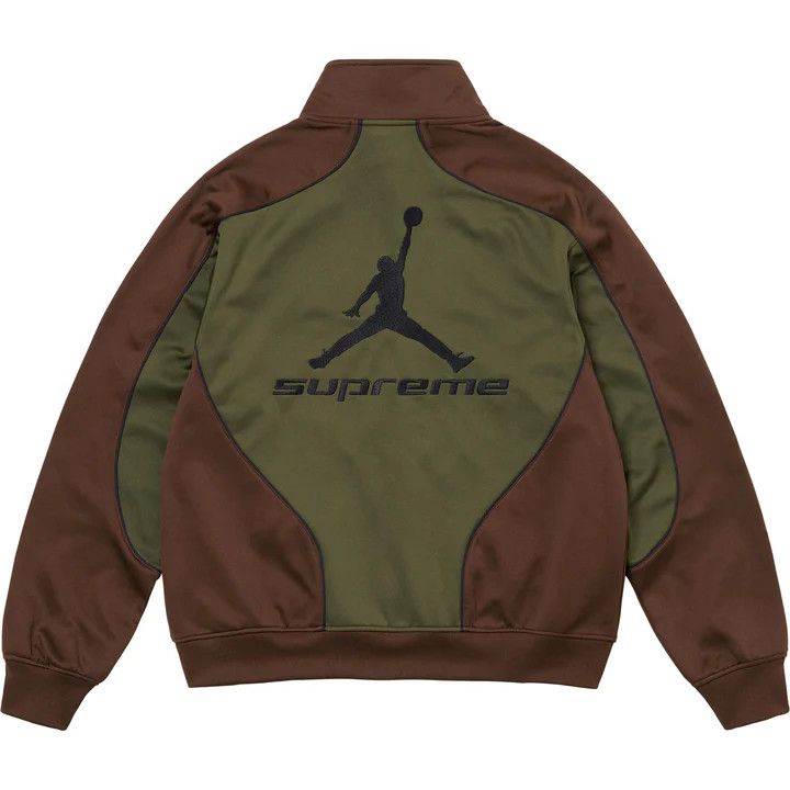 Jordan Brand × Supreme Supreme Jordan Tricot Track Jacket Olive Size US M / EU 48-50 / 2 - 13 Thumbnail