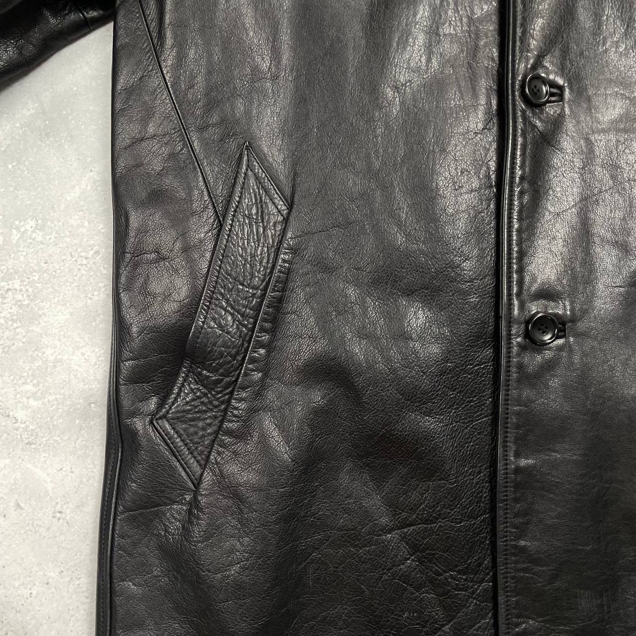 Kenzo Vintage Kenzo Homme Mid-Length Calf Leather Jacket Black L Size US L / EU 52-54 / 3 - 9 Thumbnail