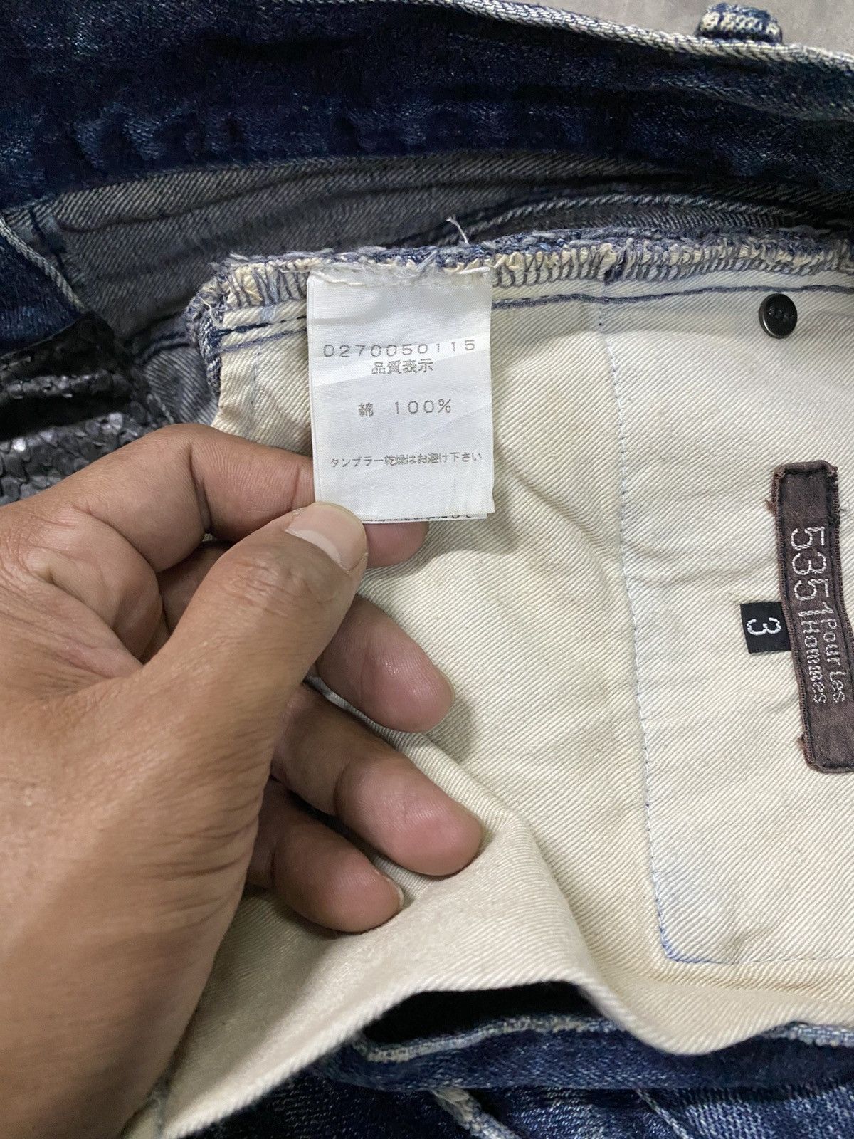 5351 POUR LES HOMMES × Japanese Brand Flared🔥5351 Pour Les Hommes Distressed Denim Boot Cut @210 Size US 31 - 6 Thumbnail