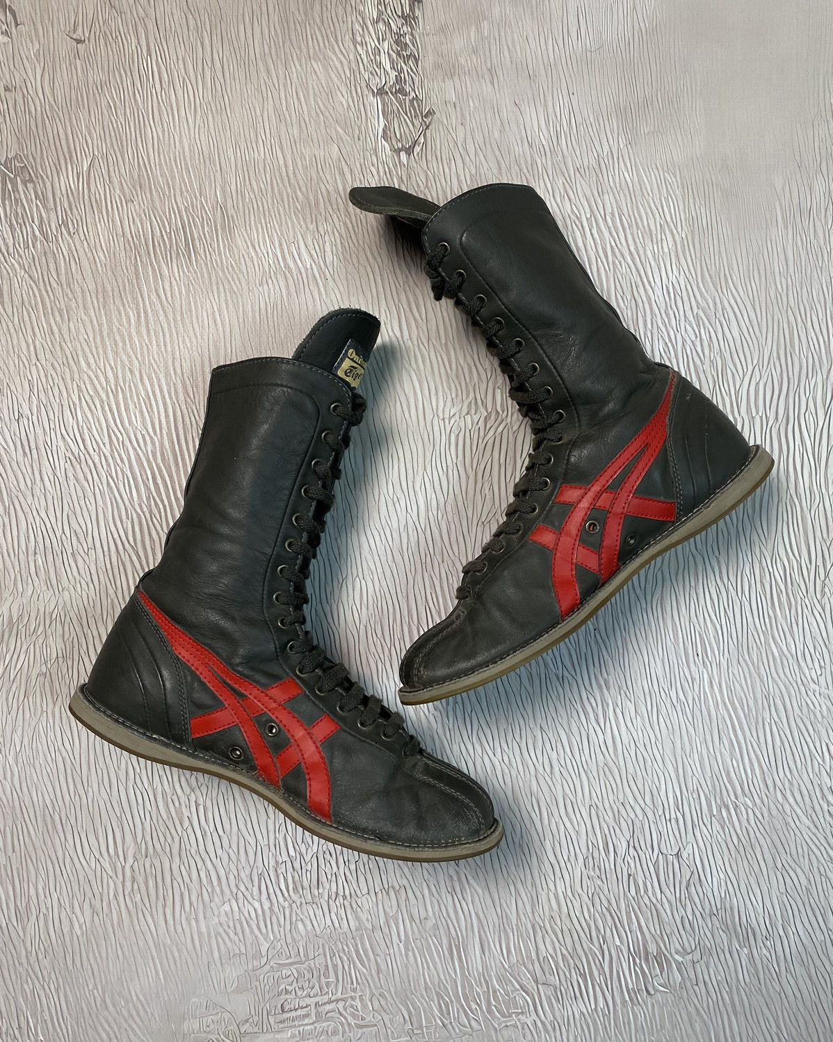 Asics Onitsuka Tiger Vintage Rare Asics Onitsuka Tiger Boxing Moto Shoes Boots Wrestling Grailed