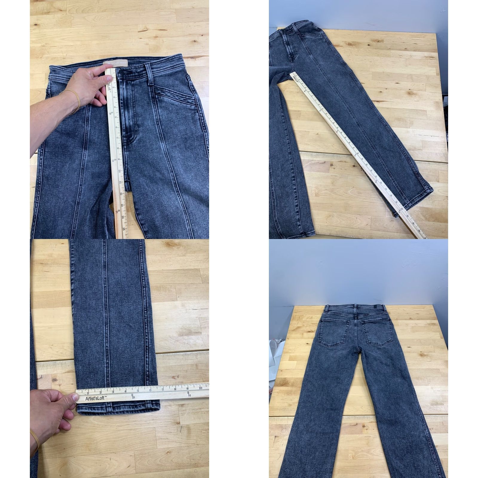 7 For All Mankind VINTAGE 7 For All Mankind Jeans Women 27 Charcoal Gray Denim 5-Pocket Straight Casual-Style Pants Mens? Size 27" / US 4 / IT 40 - 8 Thumbnail