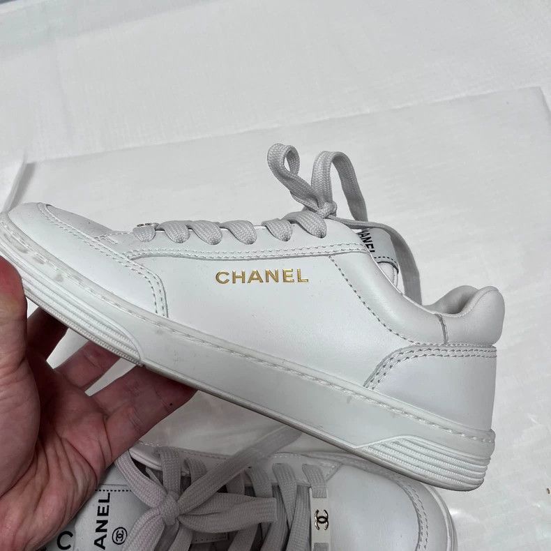 Chanel Chanel White Sneakers Size 37 -2505 Size US 6.5 / EU 39-40 - 3 Thumbnail