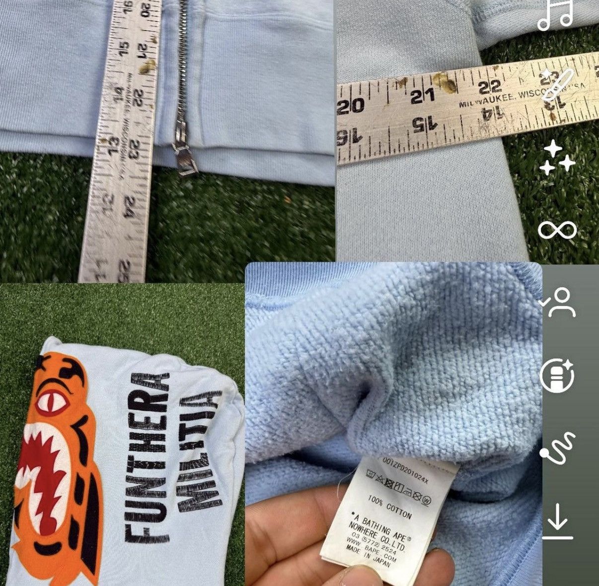 Bape Bathing Ape light blue Size Large Size US L / EU 52-54 / 3 - 18 Thumbnail