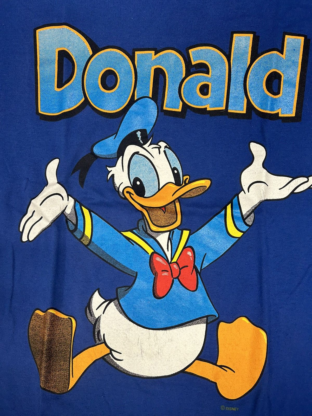 Disney × Vintage Crazy Vintage 90s Essential Blue Donald Duck Disney T-Shirt Size US XL / EU 56 / 4 - 2 Thumbnail