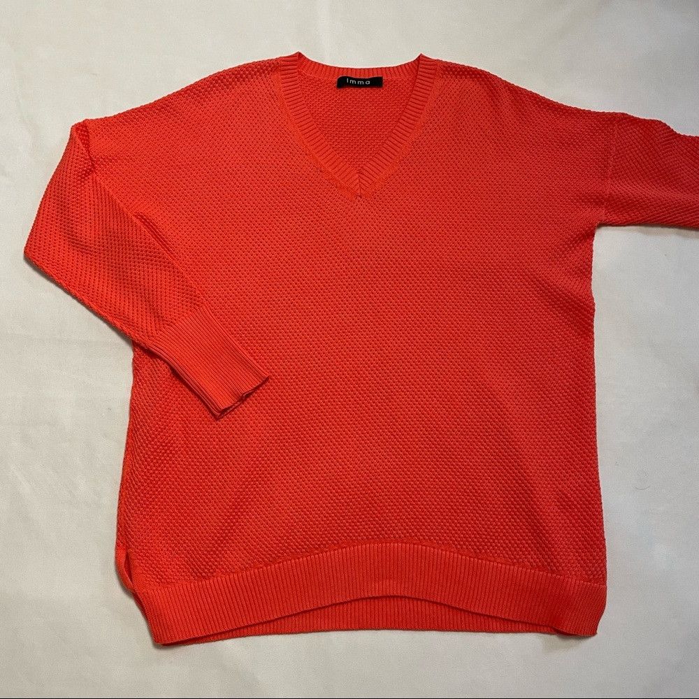Other New IMMA Inlet Cotton V-Neck Orange Sweater Size L Size L / US 10 / IT 46 - 6 Thumbnail