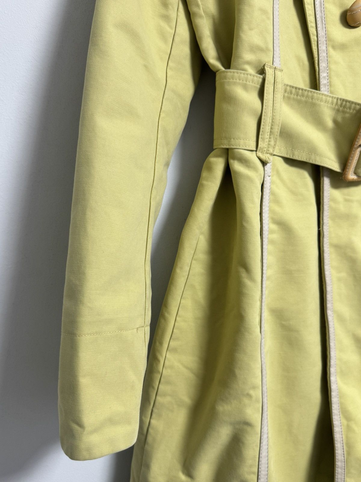 Diesel Diesel Vintage 90s Cotton Trench Coat Y2K Lemon Sz S Size S / US 4 / IT 40 - 7 Thumbnail