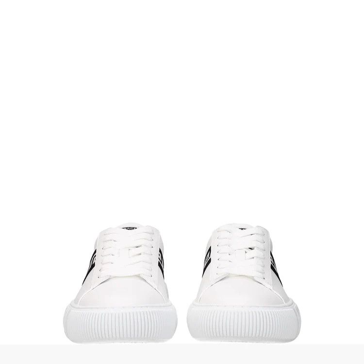 Versace o1y0425 Logo Low-Top Sneakers in White/Black Size US 6 / EU 39 - 4 Thumbnail