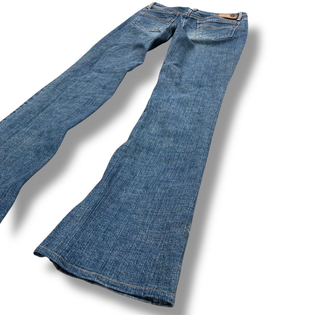 If Six Was Nine 🇯🇵 VINTAGE BRAPPERS SPIRAL CUT FLARE DISTRESSED DENIM PANTS Size 28" / US 6 / IT 42 - 11 Thumbnail