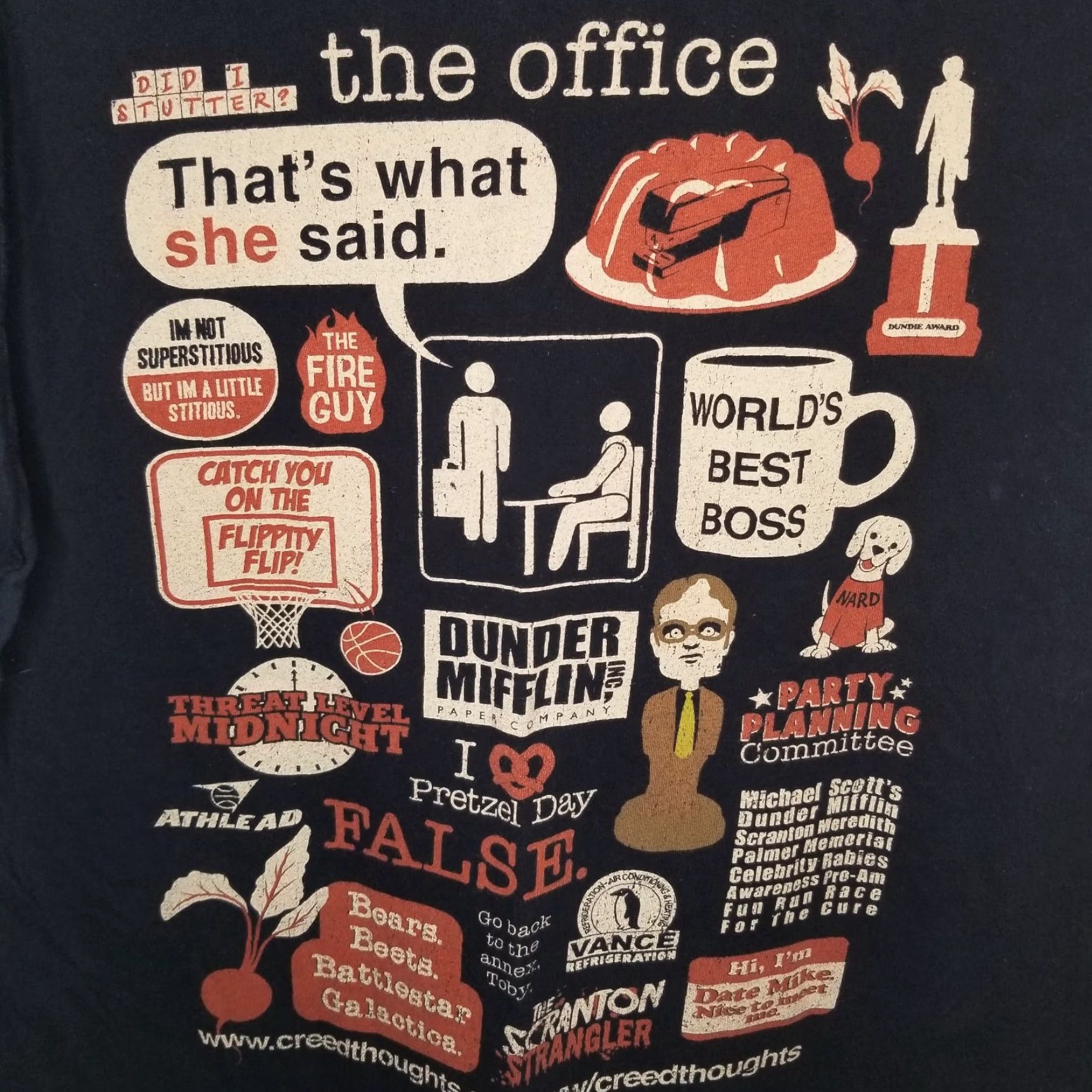 Vintage The Office Mens Blue Quotes Short Sleeve T-Shirt M Size US M / EU 48-50 / 2 - 2 Thumbnail