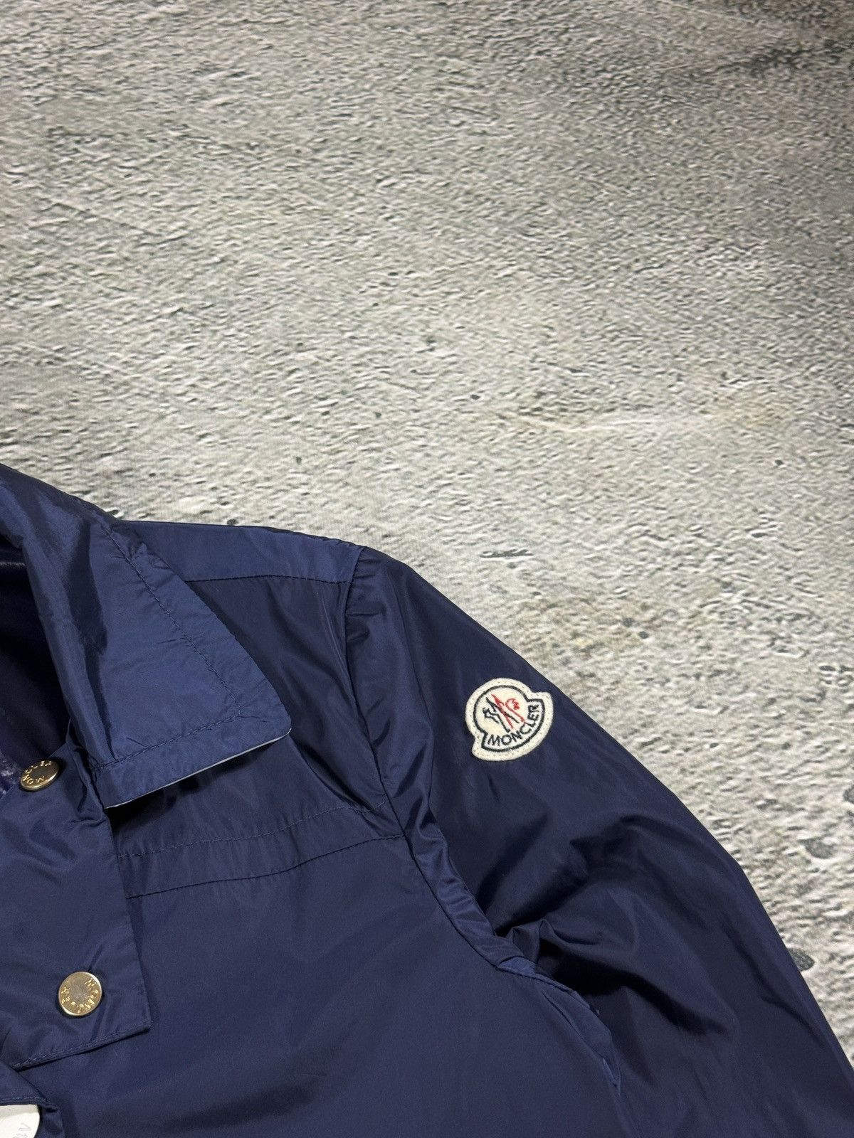 Moncler Moncler coat navy bomber jacket nylon Size L / US 10 / IT 46 - 7 Thumbnail