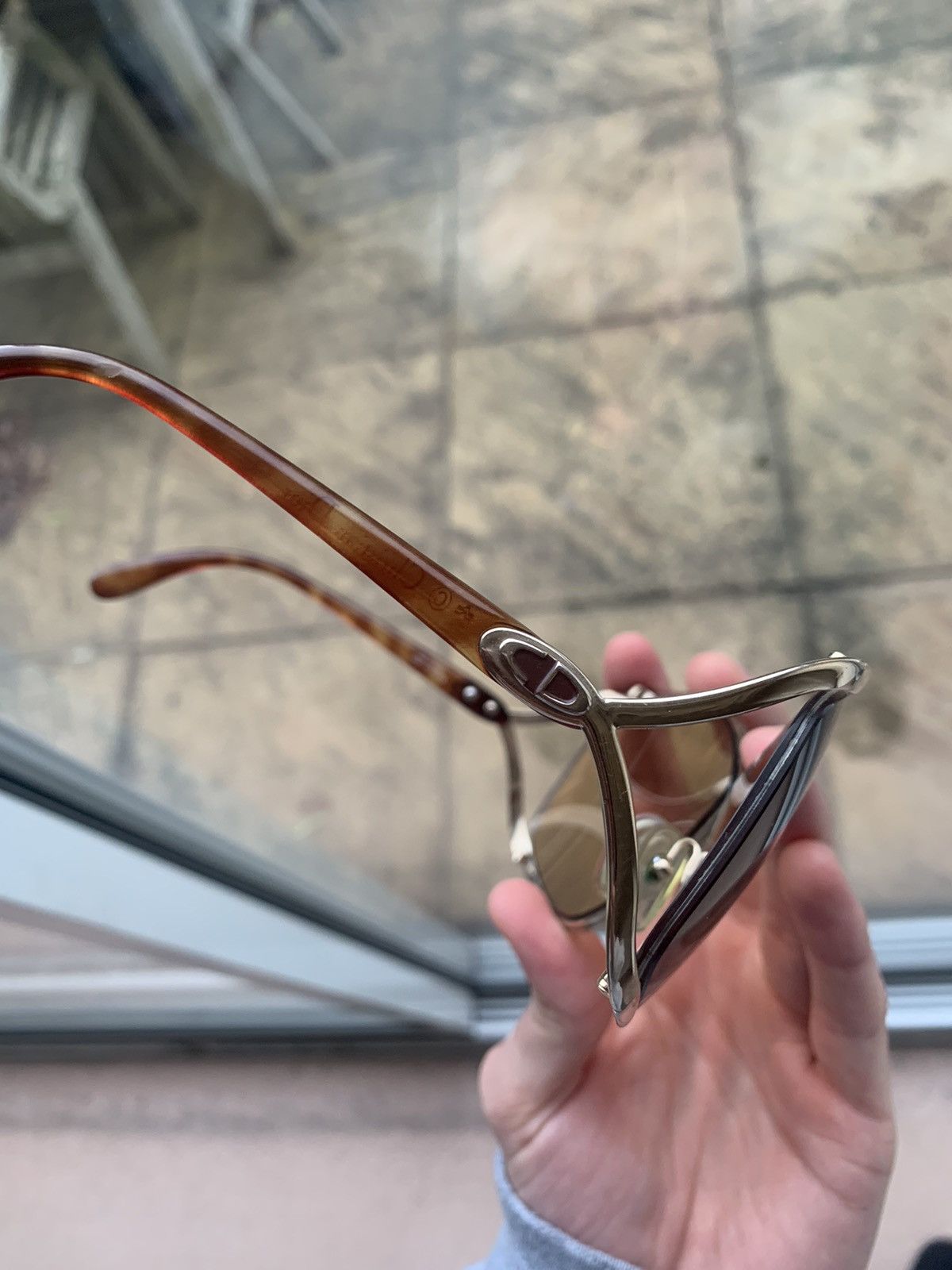 Christian Dior Monsieur × Vintage Rare Christian Dior Vintage Butterfly Sunglasses 2056 Design Size ONE SIZE - 9 Thumbnail