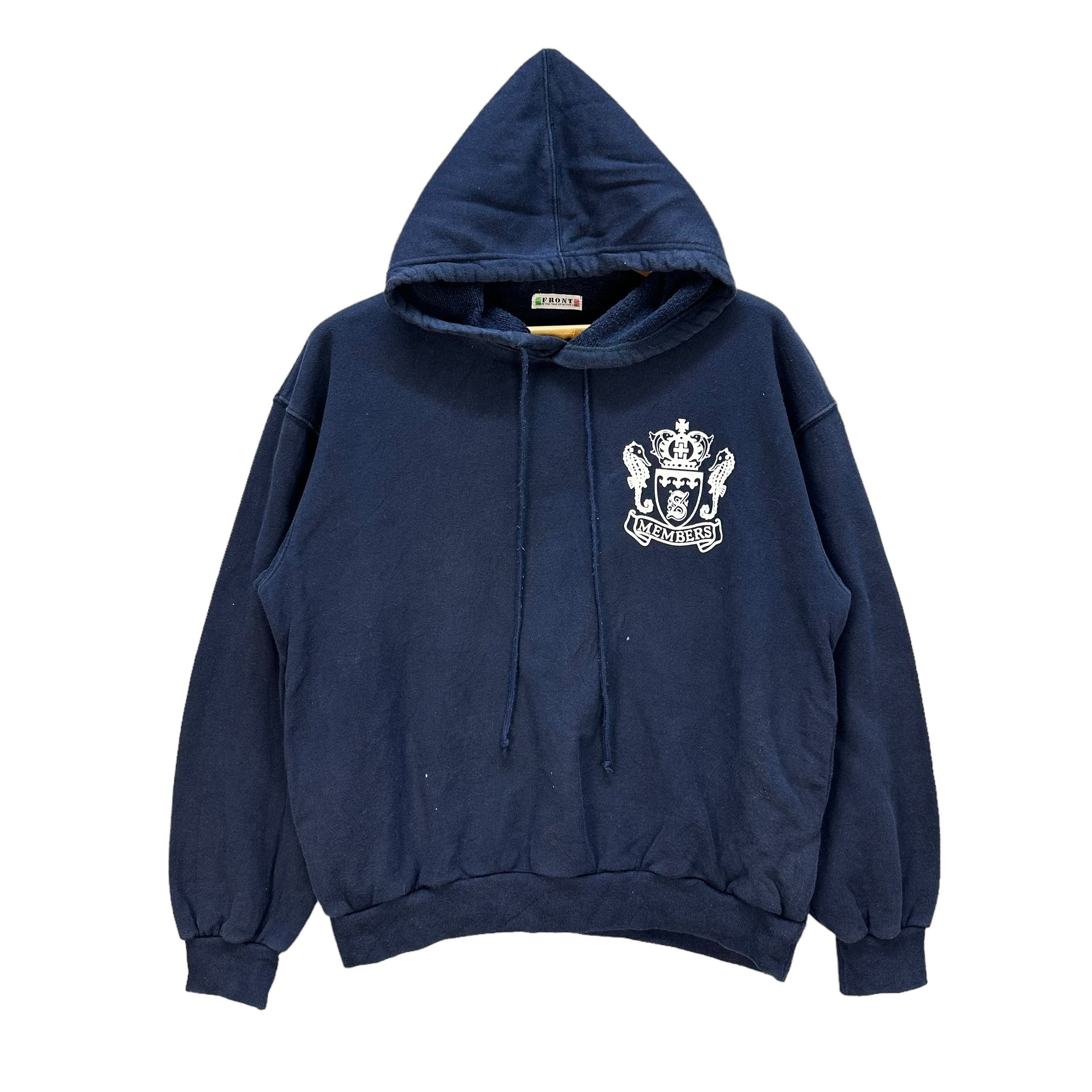 Japanese Brand SEA FRONT MARINE CLUB MEMBER PULLOVER HOODIES #9064-53 Size US S / EU 44-46 / 1 - 4 Thumbnail