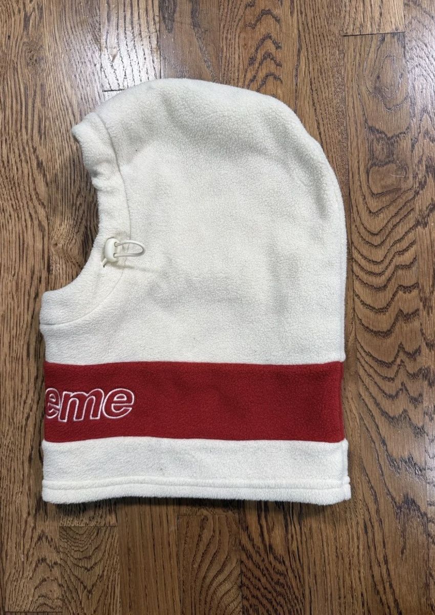 Supreme Supreme balaclava Face mask Fleece Beige Red Unisex OS Size ONE SIZE - 4 Thumbnail