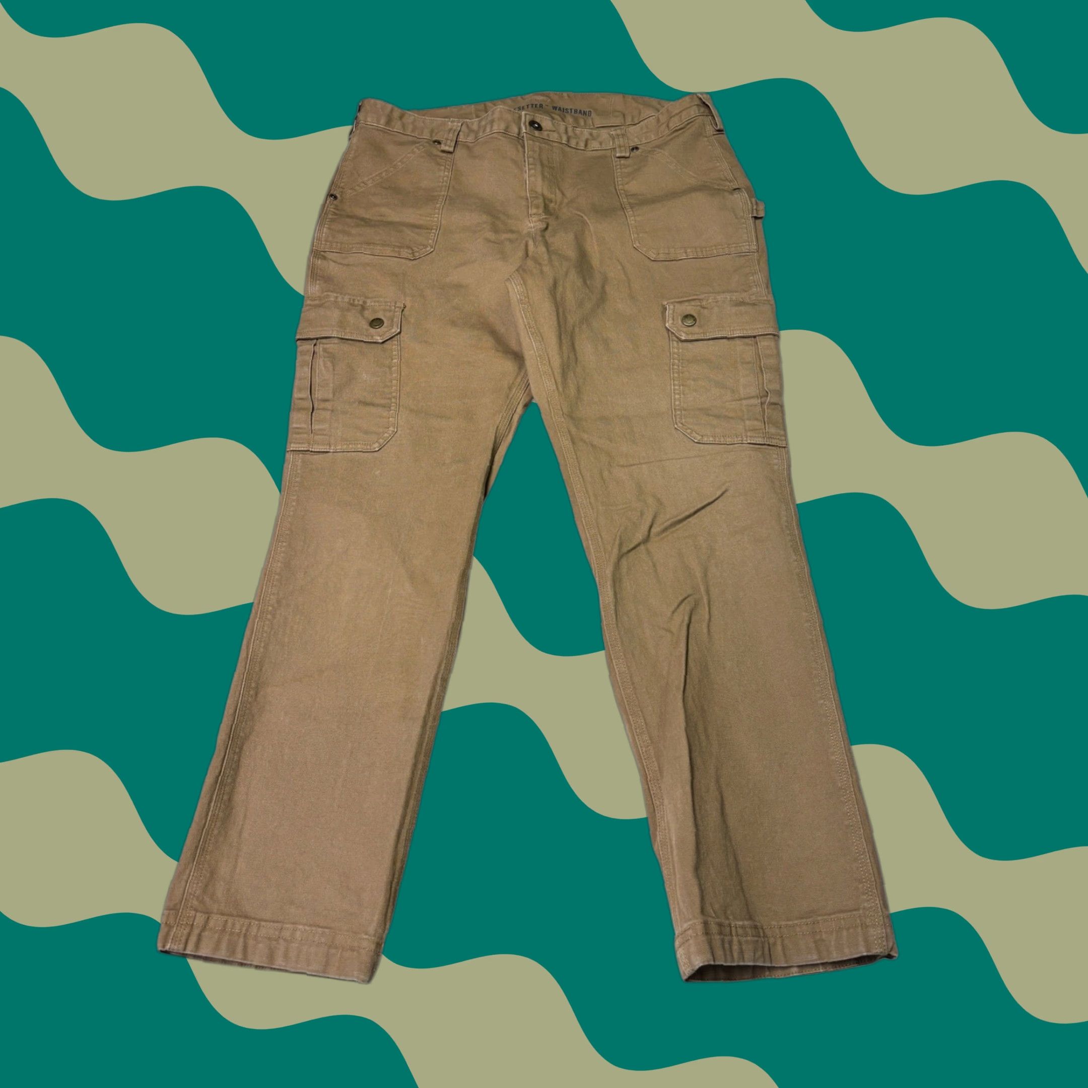 Duluth Trading Company Duluth Trading Co Cargo Pants Women Tan Beige W36x27 Curvesetter Waistband Pockets Stretch Workwear Casual Size 25" / US 0 / IT 36 - 1 Thumbnail