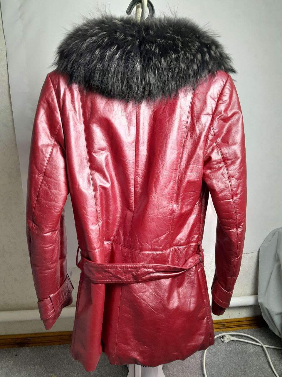 Mephisto Mephisto red leather women's coat fur fox size M Size M / US 6-8 / IT 42-44 - 8 Thumbnail