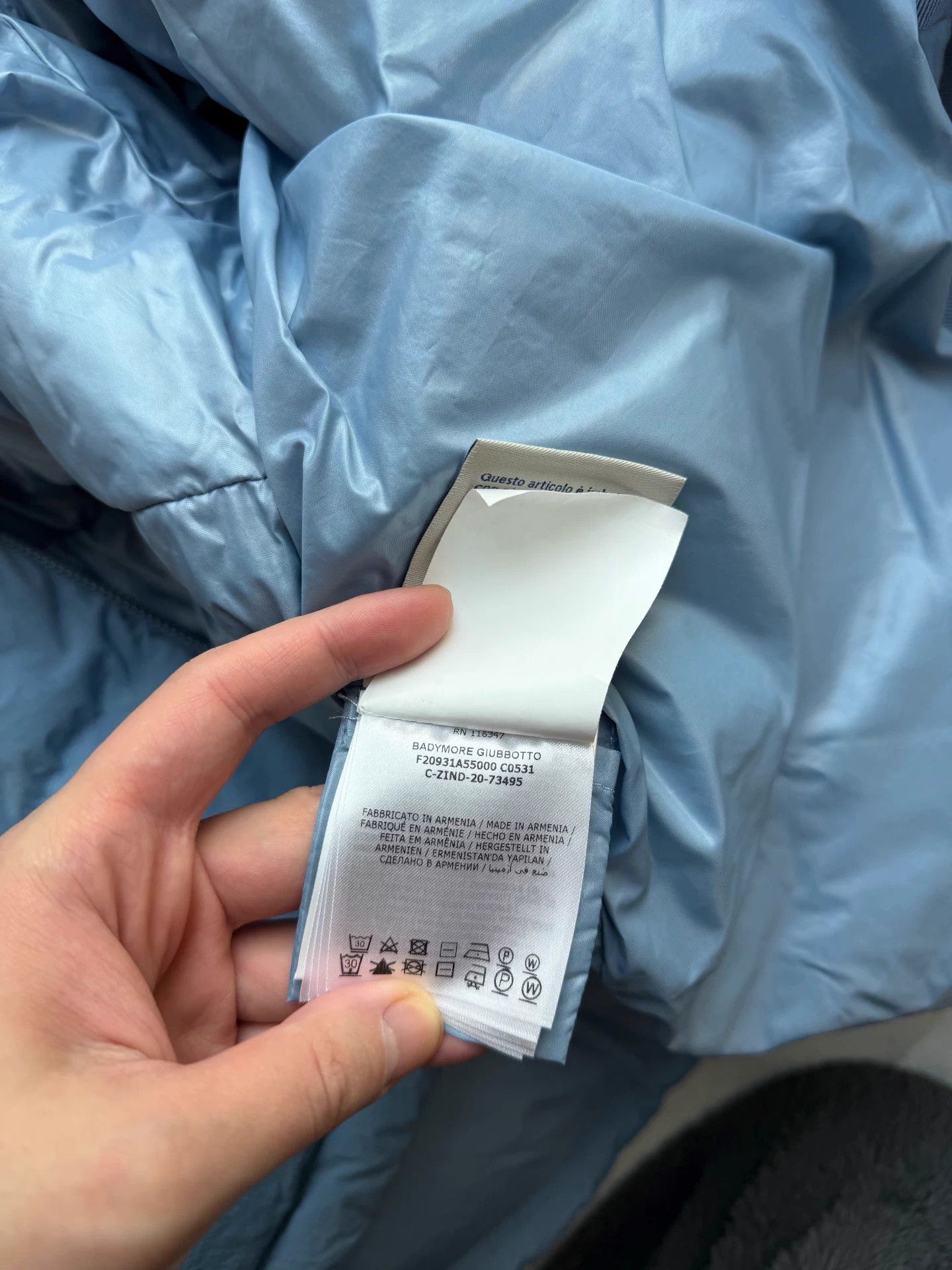 Moncler Moncler puffer jacket mist blue 0 Size XS / US 0-2 / IT 36-38 - 8 Thumbnail