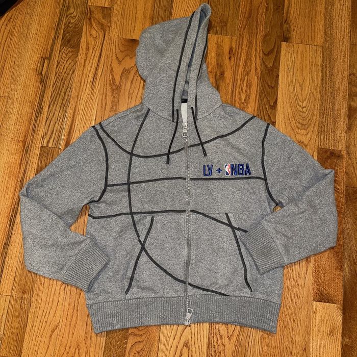 LOUIS VUITTON x NBA Logo Print Sweatshirt M Grey 1A8GW2 - KICKS CREW