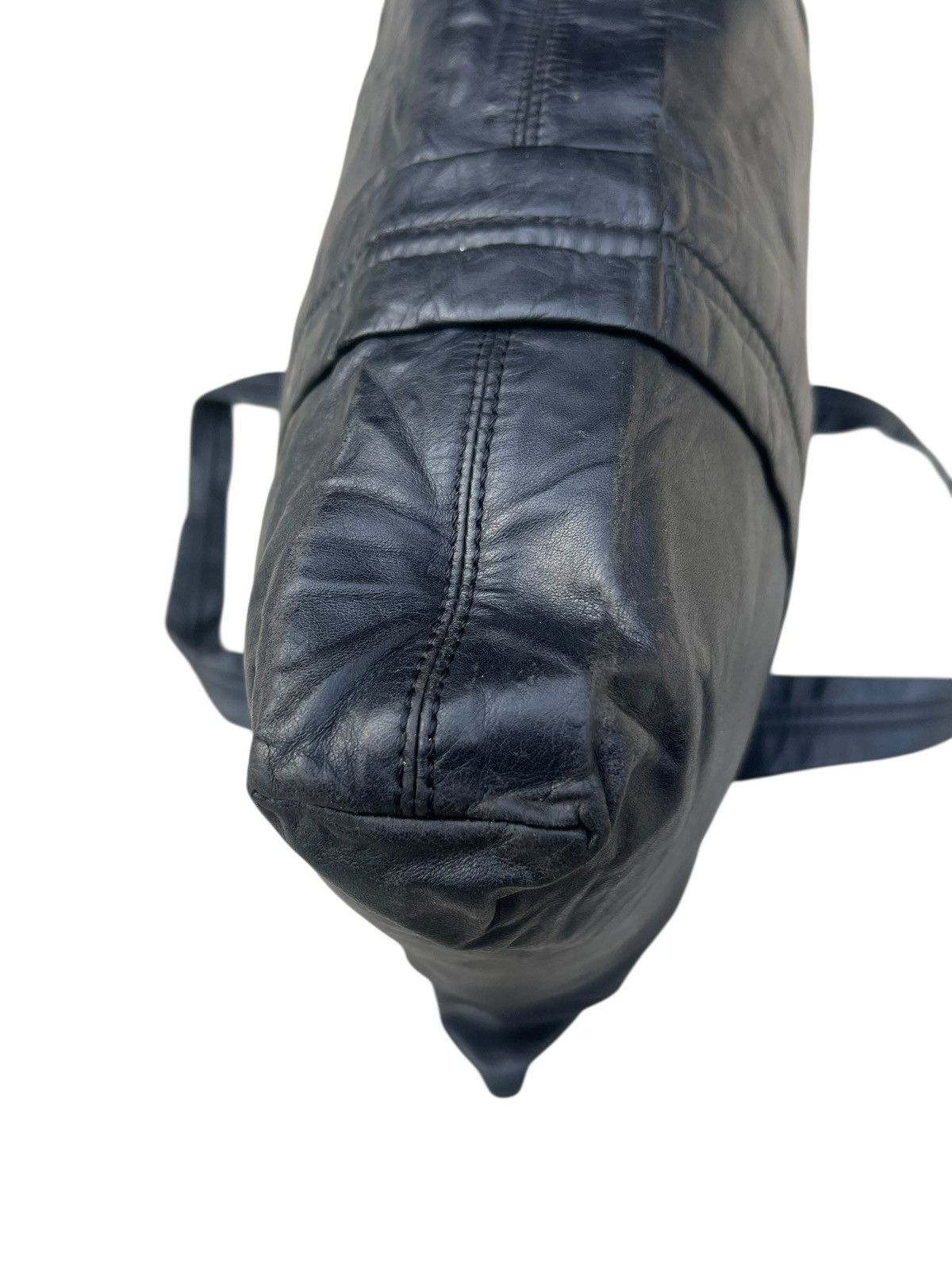 Leather Vintage 90s Martine Sitbon Distressed Patina Leather Bag Size ONE SIZE - 16 Thumbnail