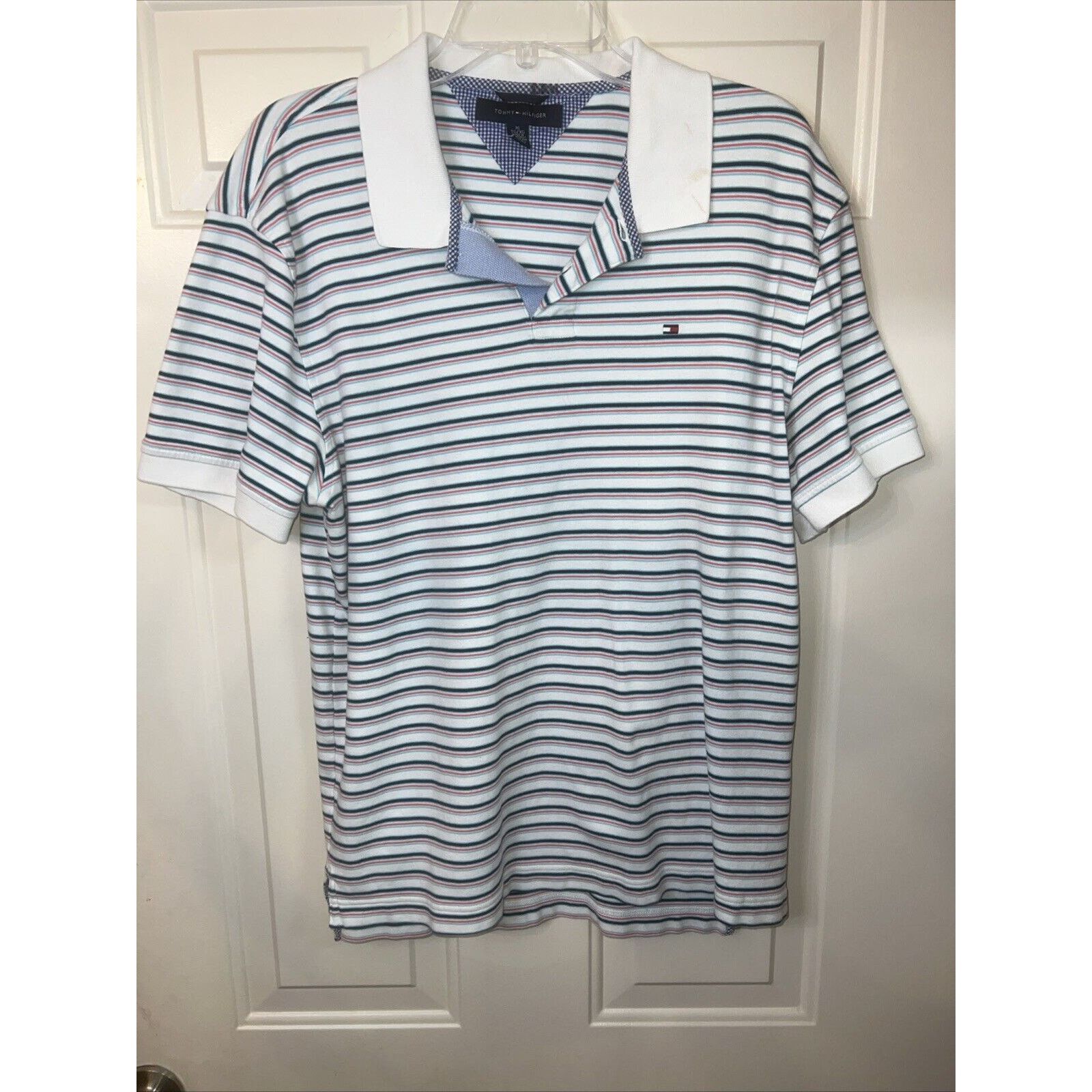 Tommy Hilfiger Tommy Hilfiger Men's Shirt Striped White Blue Red Size XL Size US XL / EU 56 / 4 - 1 Thumbnail