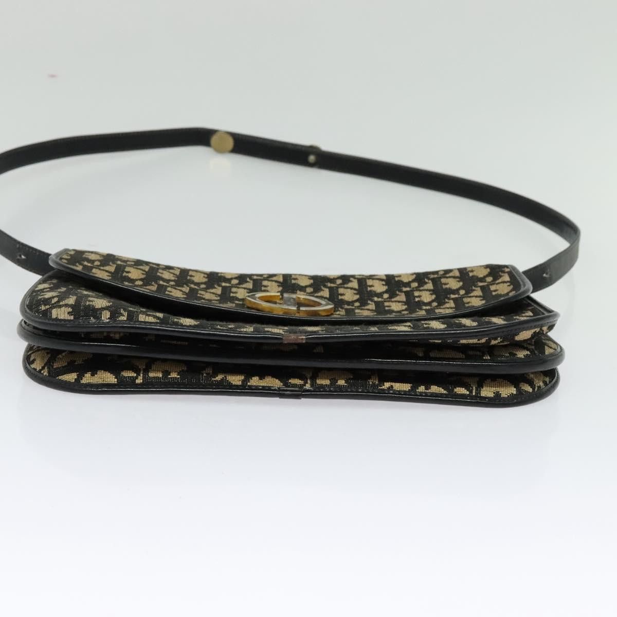 Dior DIOR Trotter Canvas Shoulder Bag Navy Gold Size ONE SIZE - 5 Thumbnail