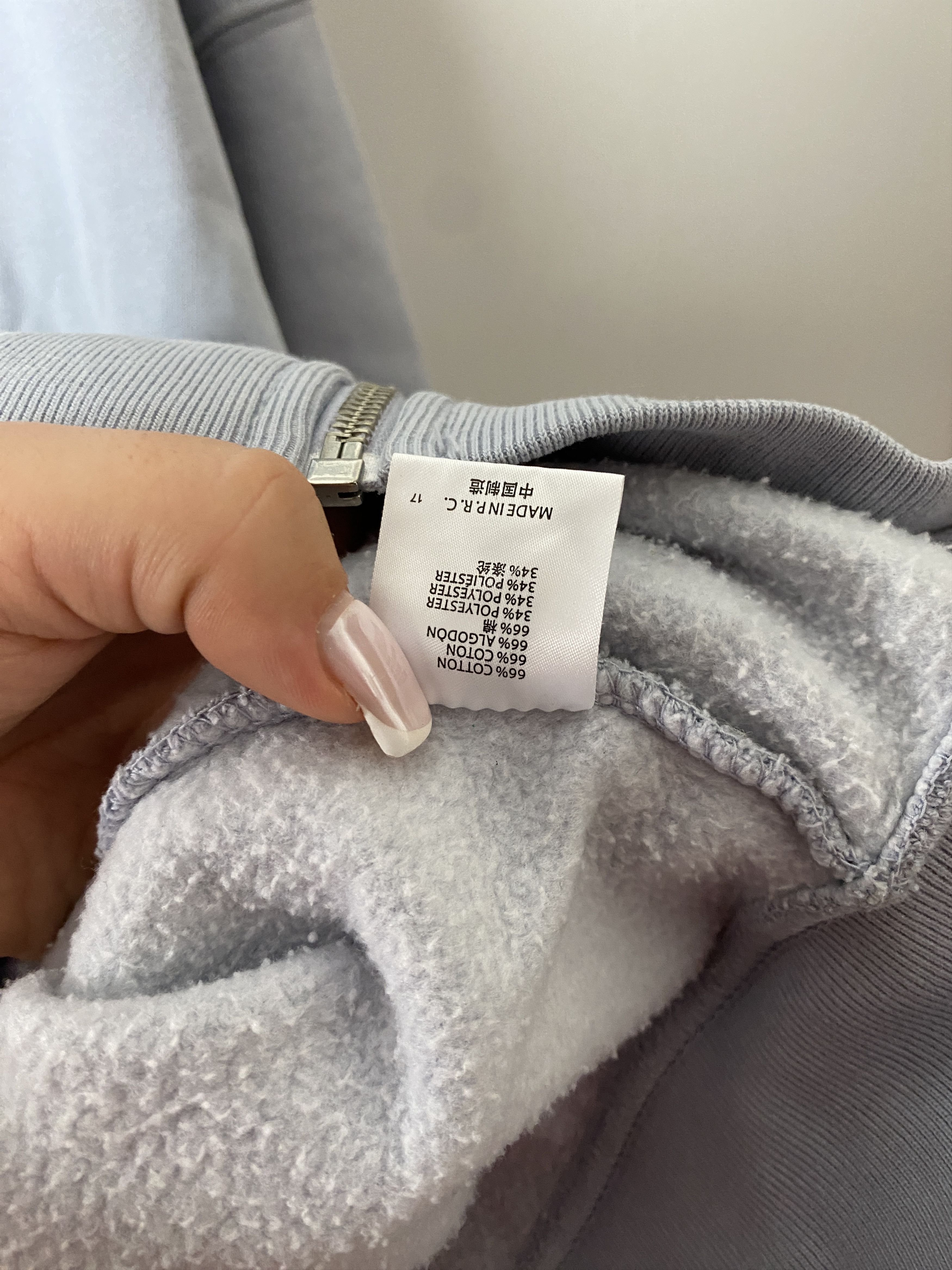 Other Brandy Melville zip-up hoodie thick heavy Size US XL / EU 56 / 4 - 5 Thumbnail
