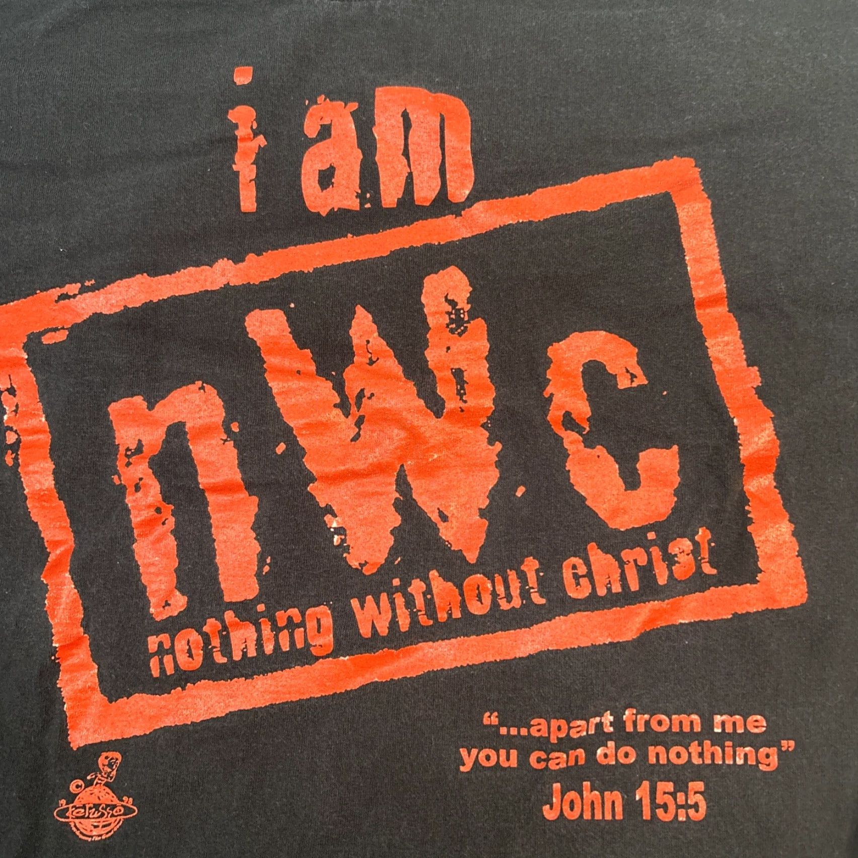 Vintage VINTAGE 1990s/Y2K I am Nothing Without Christ NWO Wrestling Parody T-Shirt L Shirt Mens Black Alstyle Graphic Tee Short Sleeve Cotton Size US L / EU 52-54 / 3 - 2 Thumbnail