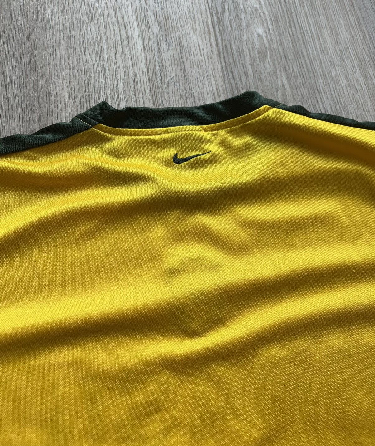 Nike × Vintage Vintage Nike Brasil Yellow Soccer T-Shirt Football Jersey Size US L / EU 52-54 / 3 - 14 Thumbnail