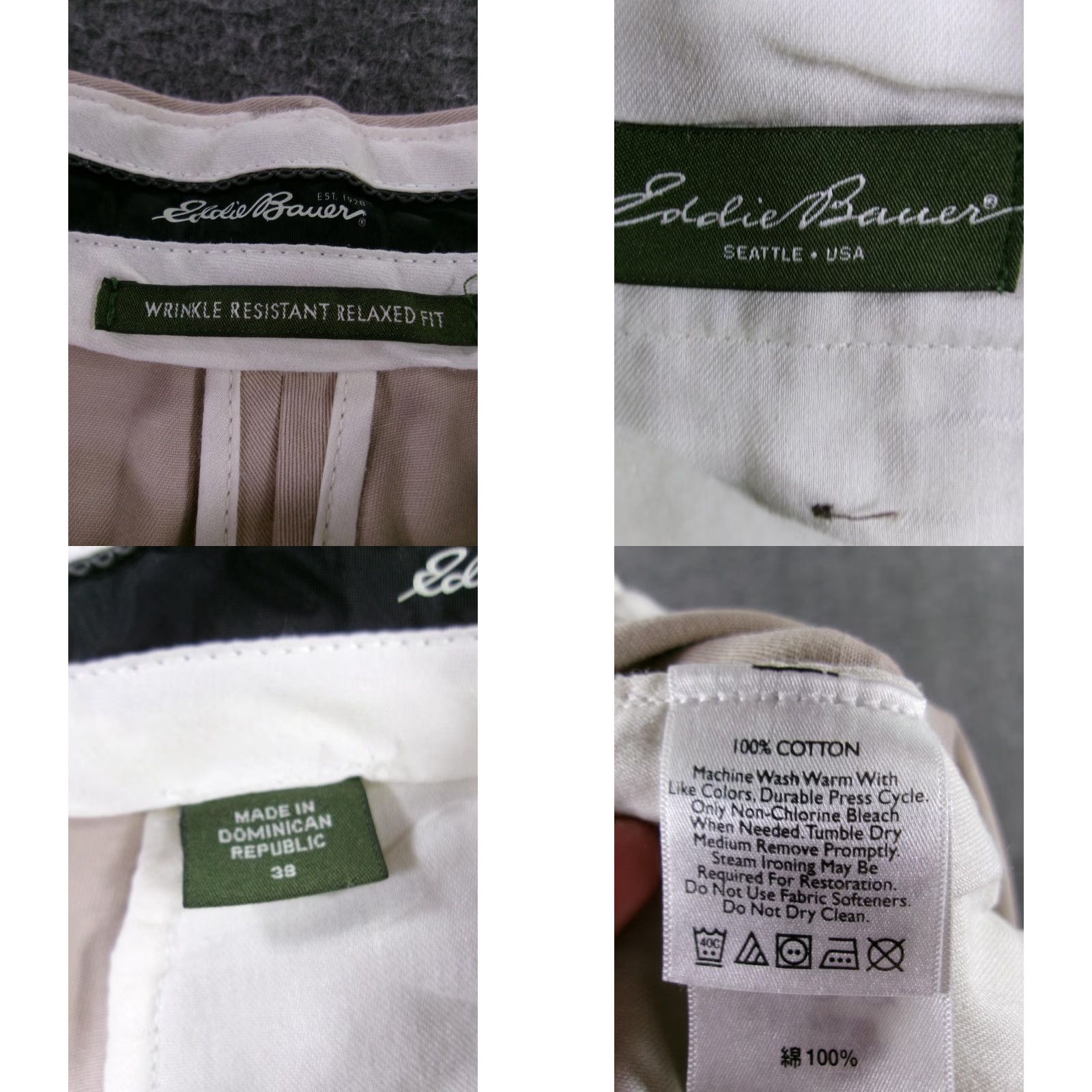 Eddie Bauer Eddie Bauer Pants Mens 38 Khaki Pleated Relaxed Fit Classic Preppy Casual Size US 38 / EU 54 - 8 Thumbnail