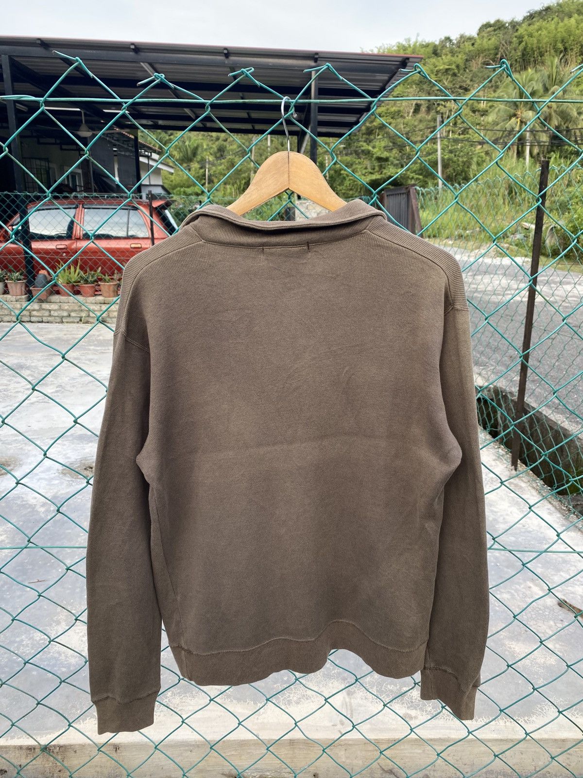 Japanese Brand US Naval olive brown half zip sweater Size US M / EU 48-50 / 2 - 2 Thumbnail