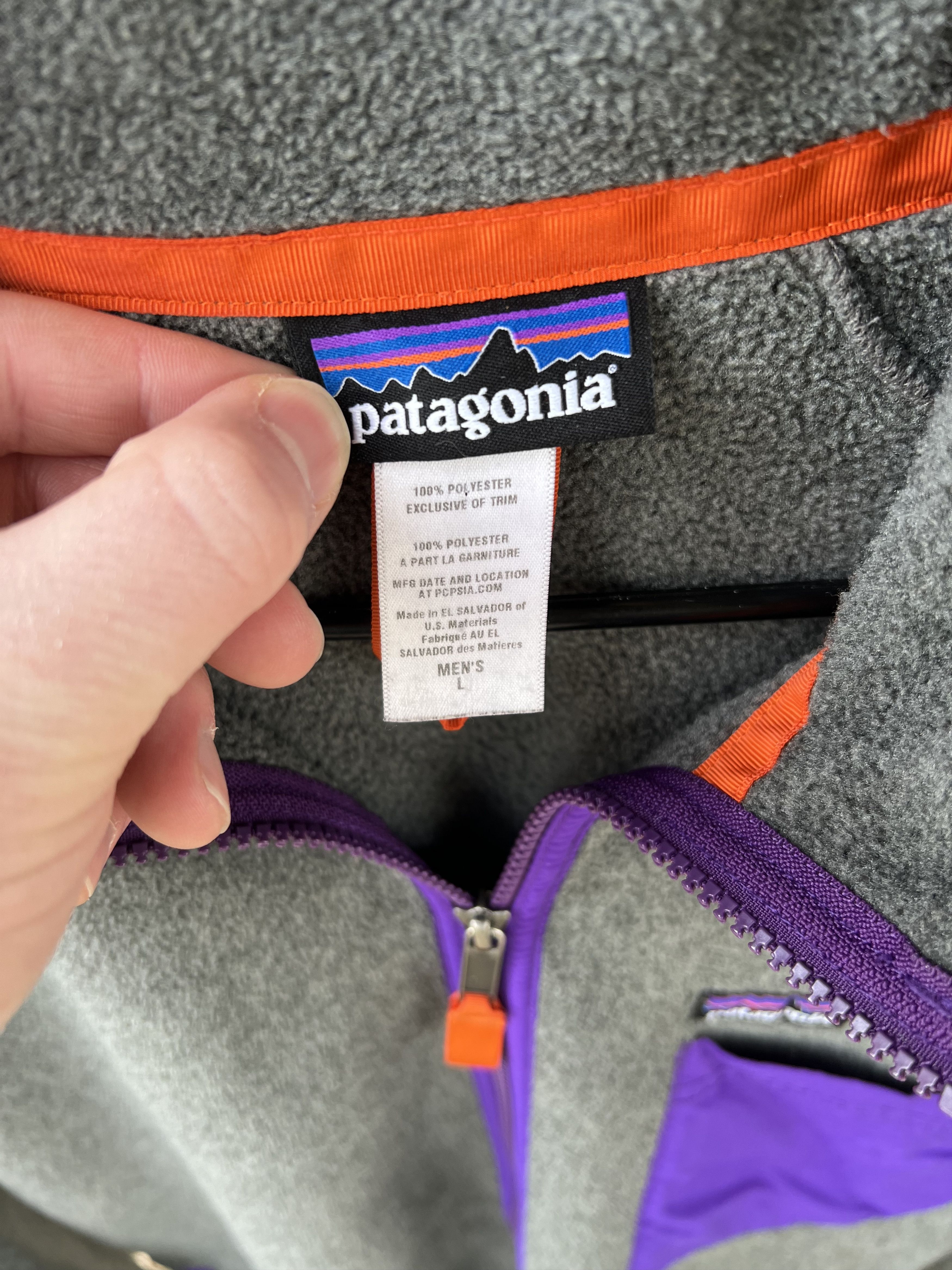 Patagonia 2013 Karstens Synchilla Fleece grey Gorpcore Size US L / EU 52-54 / 3 - 4 Thumbnail