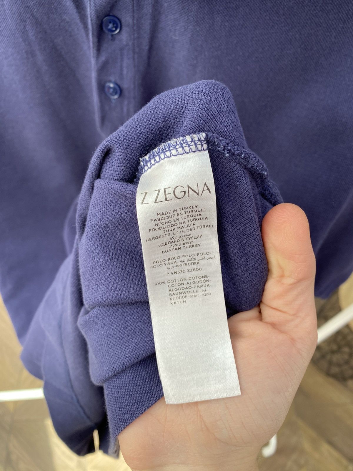 Z Zegna Vintage Z Zegna Navy Embroidered Logo Polo Shirt Size US L / EU 52-54 / 3 - 8 Thumbnail