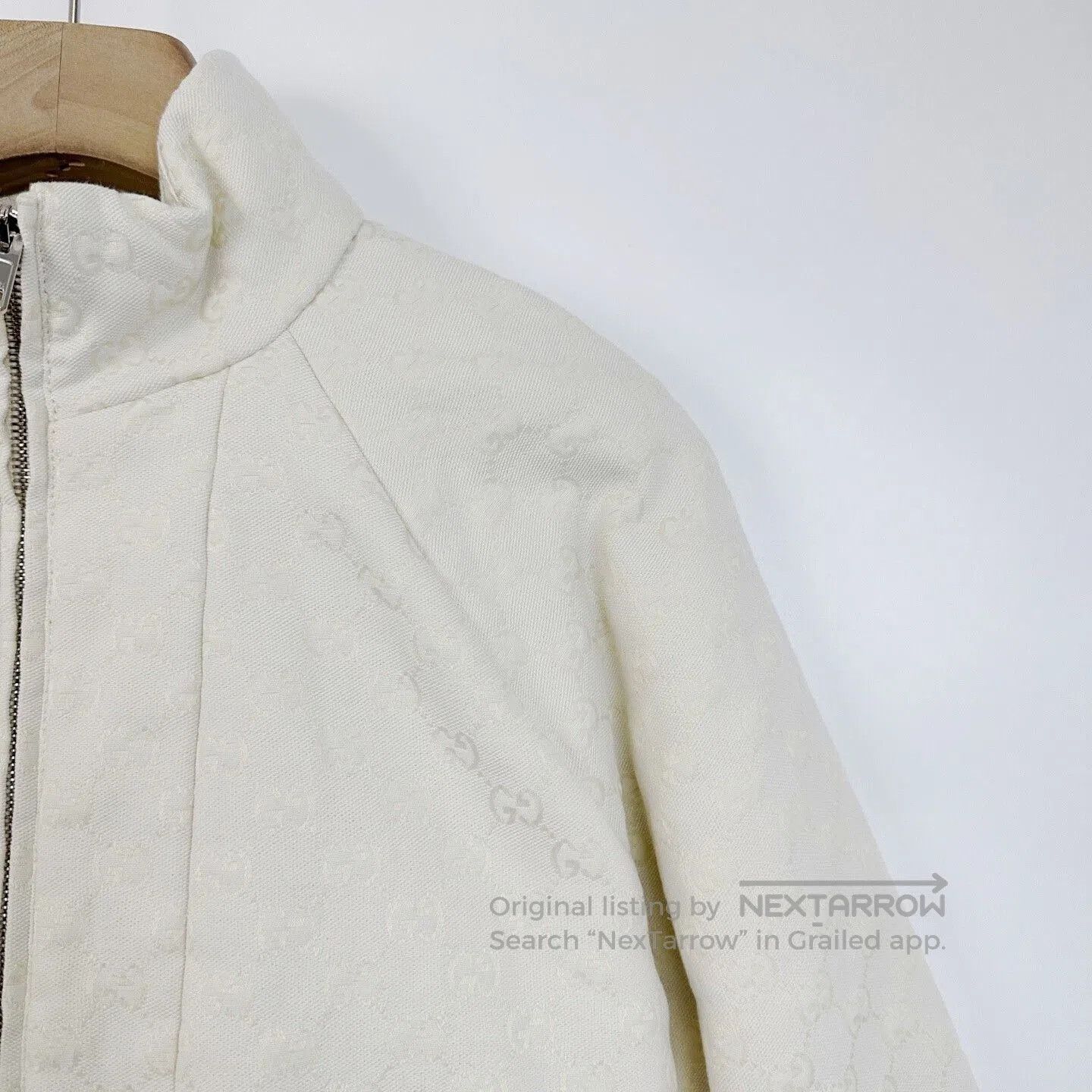 Gucci white gucci double g logo zip jacket. Size US M / EU 48-50 / 2 - 6 Thumbnail