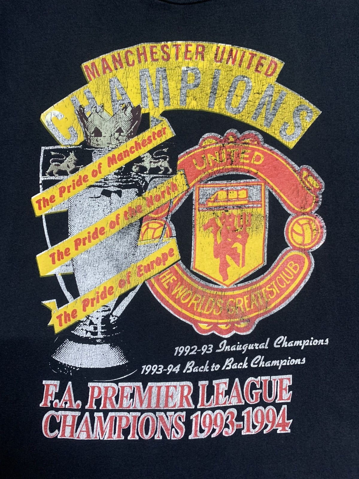 Vintage 🔴 Vintage Manchester United “Roll of Honour” Tee Size US XL / EU 56 / 4 - 6 Thumbnail