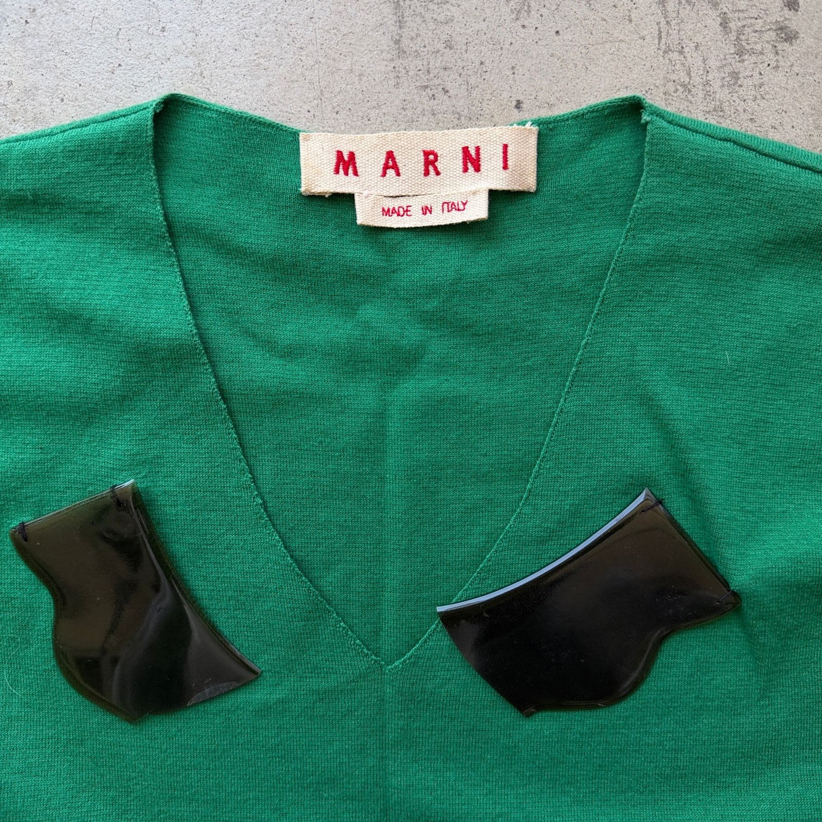 Marni Marni Green Sleeveless Knit Dress with Resin Embellishments Size M / US 6-8 / IT 42-44 - 1 Thumbnail