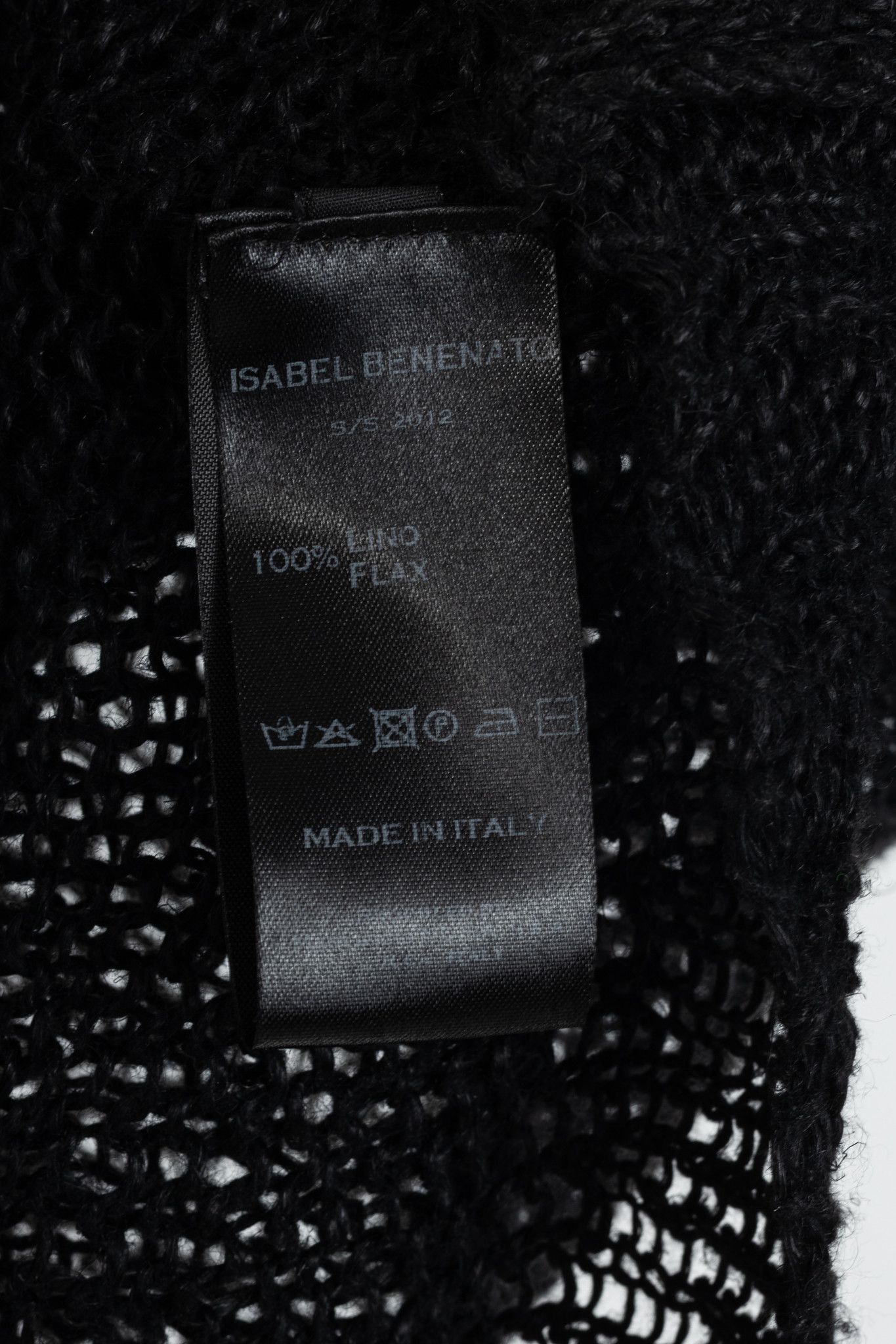 Isabel Benenato Isabel Benenato SS12 Black Linen Cowl Sweater Size M / US 6-8 / IT 42-44 - 8 Thumbnail