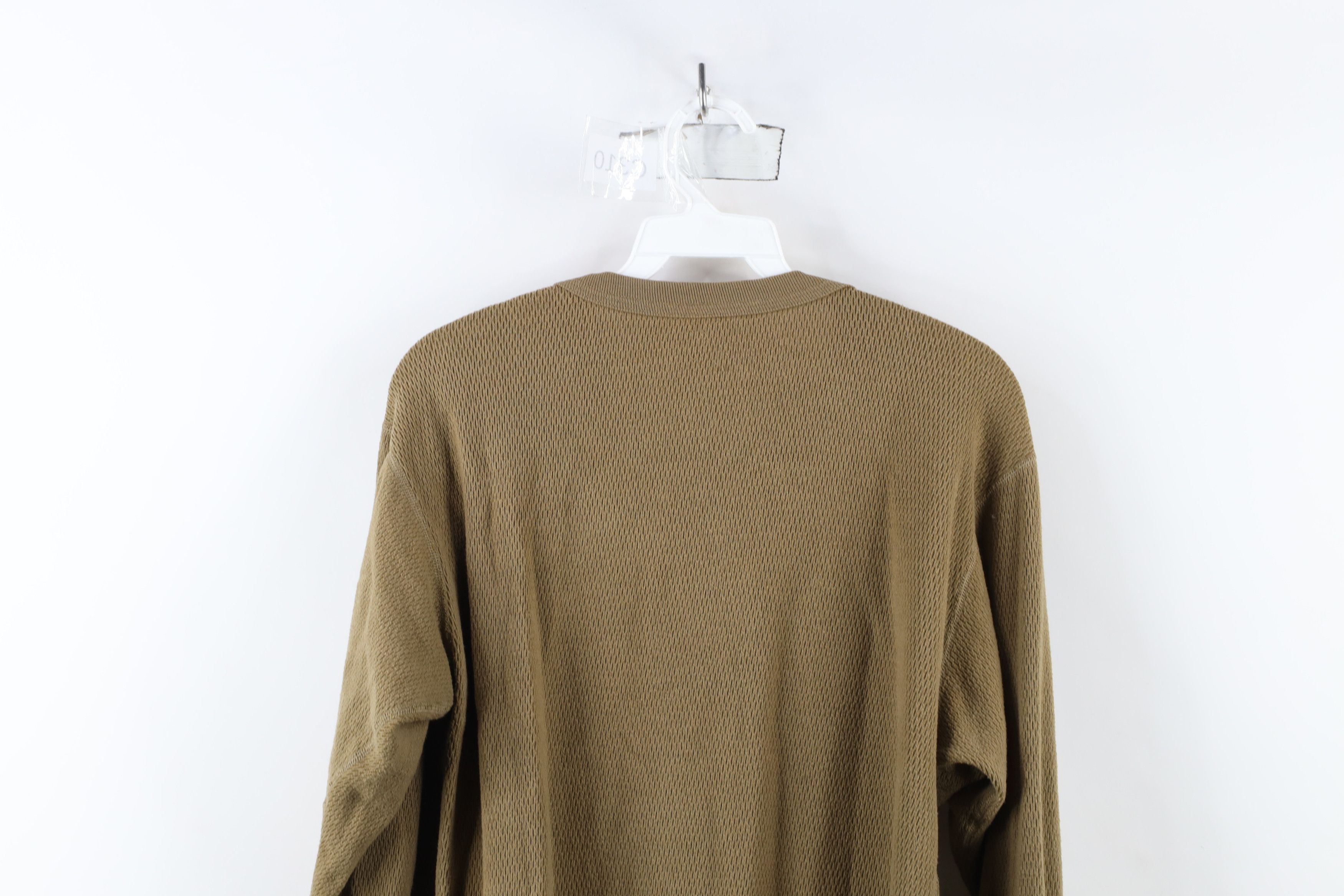 Vintage Vintage 90s Streetwear Waffle Knit Long Sleeve T-Shirt Size US M / EU 48-50 / 2 - 7 Thumbnail
