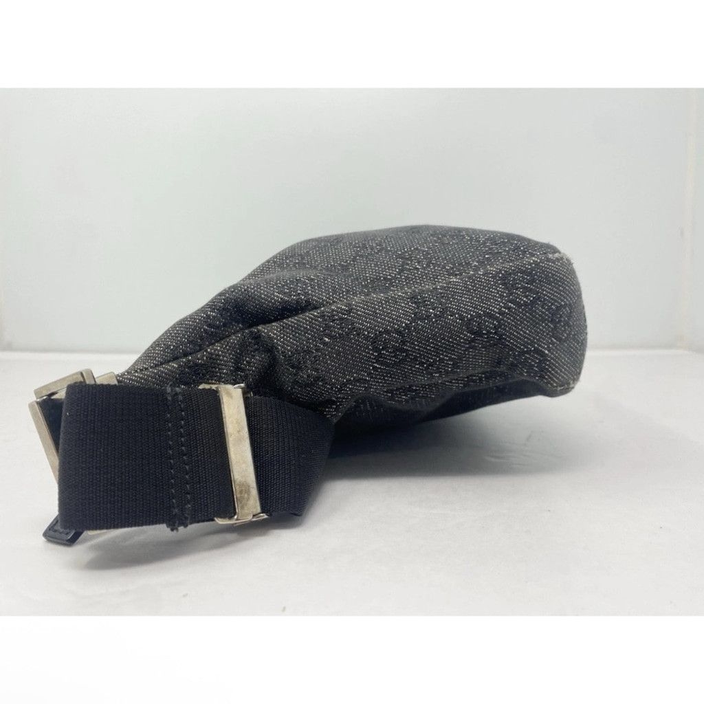 Gucci Gucci Black Denim Monogram Hobo Half Moon Shoulder Bag Size ONE SIZE - 6 Thumbnail