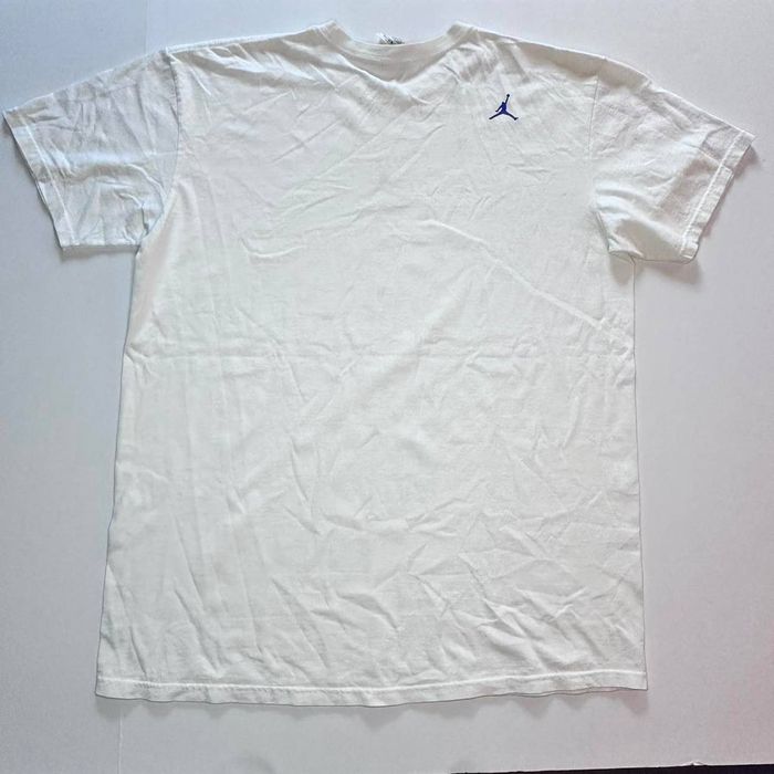 Jordan Brand Vintage y2k jordan blue jump man logo white tee XL