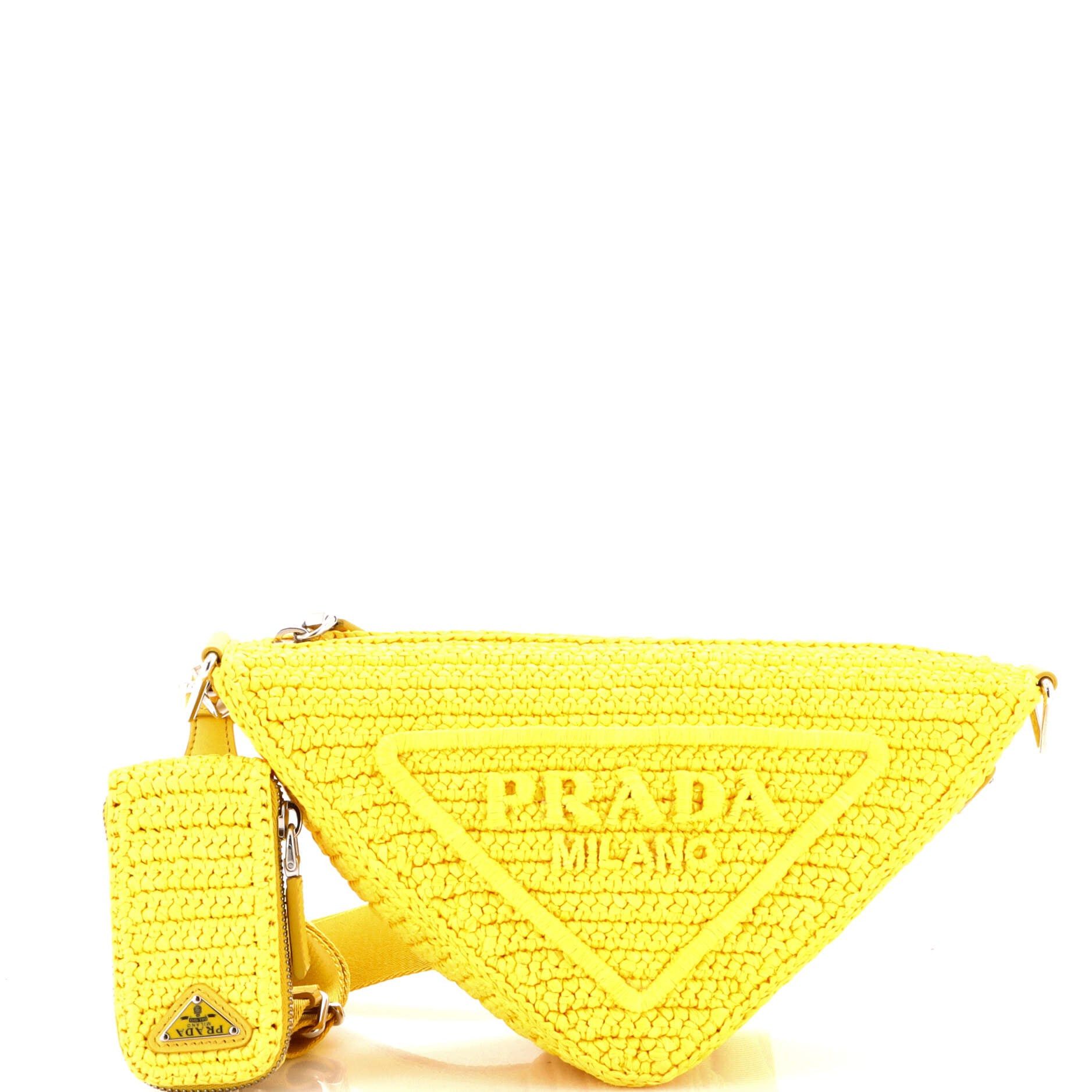 Prada Triangle Logo Zip Crossbody Bag Size ONE SIZE - 1 Thumbnail