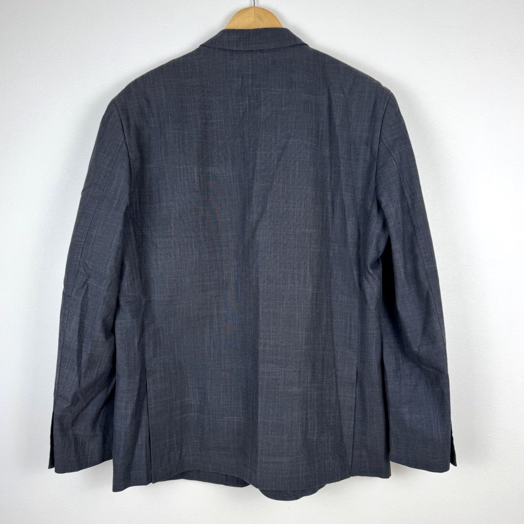 Joseph Abboud Joseph Abboud Blazer Mens Large Charcoal Gray 100% Cotton Two-Button Notch Lapel Double-Vented Size 42R - 2 Thumbnail