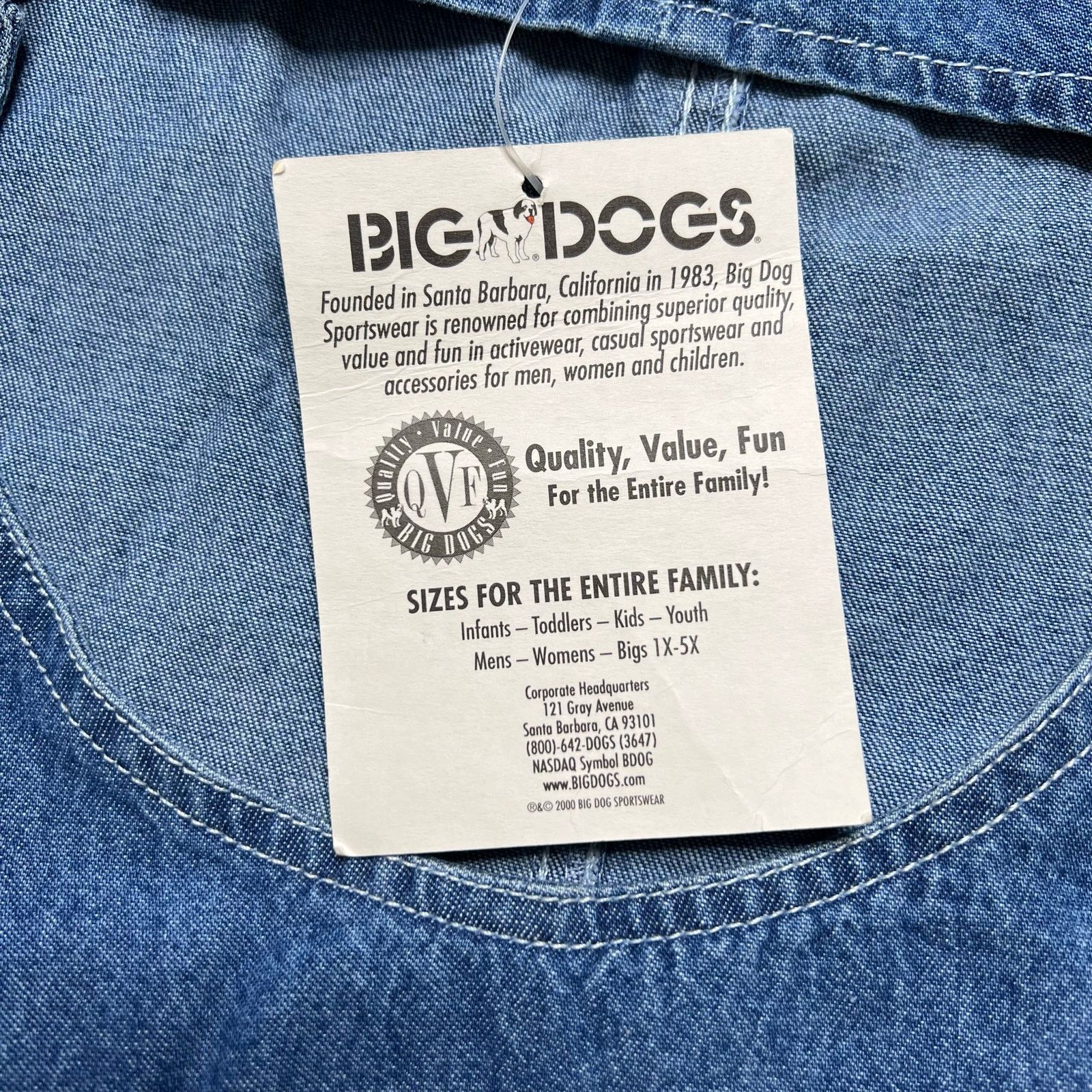 Big Dogs Vintage Big Dog Denim Embroidered Overall Dress Women 18/20 Size XXL / US 16-18 / IT 52-54 - 11 Thumbnail